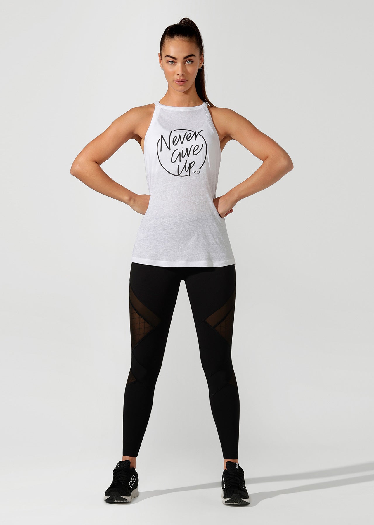 Lorna Jane Never Give Up Tank - White