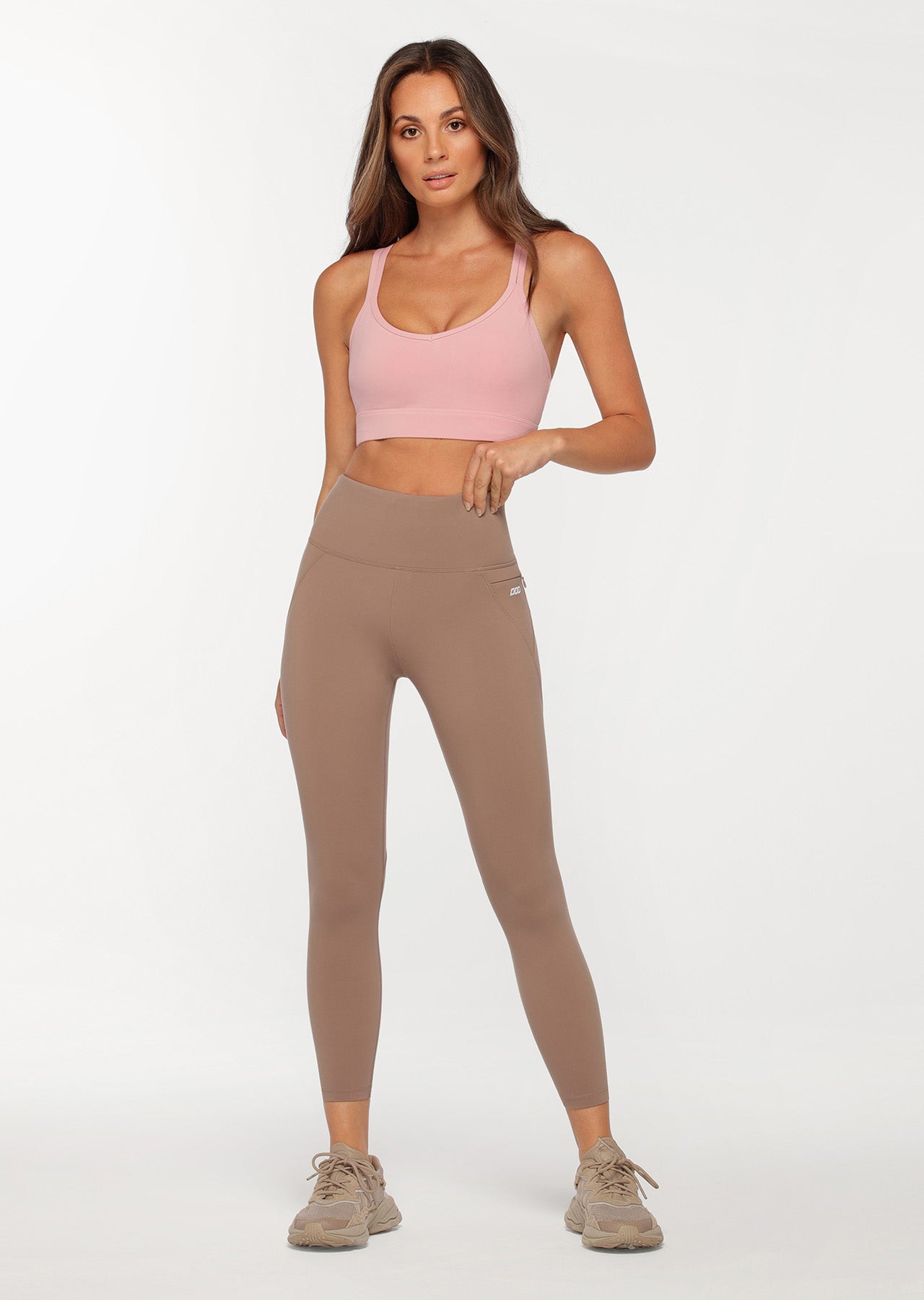 Lorna Jane New Amy Ankle Biter Leggings - Bone
