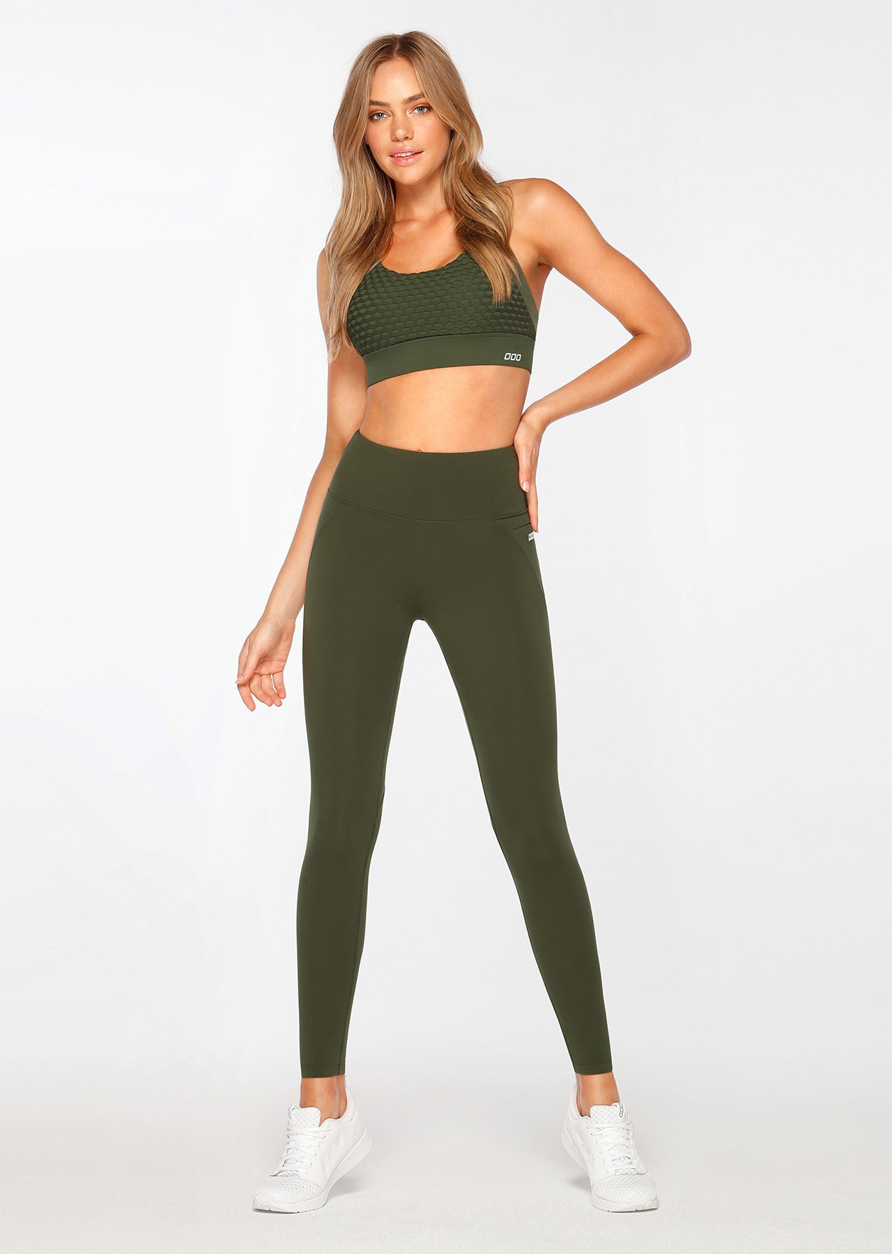 Lorna Jane New Amy Full Length Leggings - Dark Safari