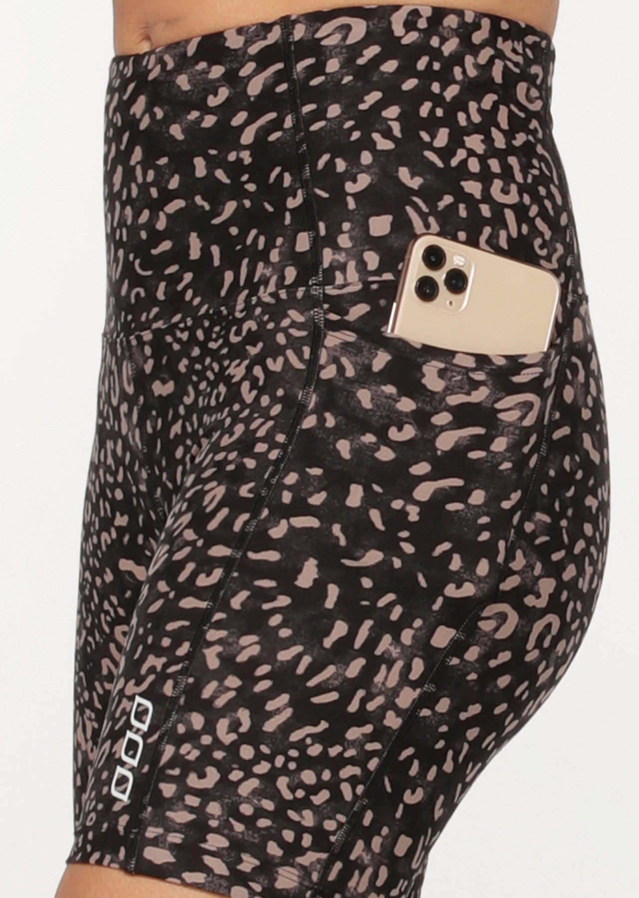 Lorna Jane Night Cat Phone Pocket Bike Shorts - Night Cat Print