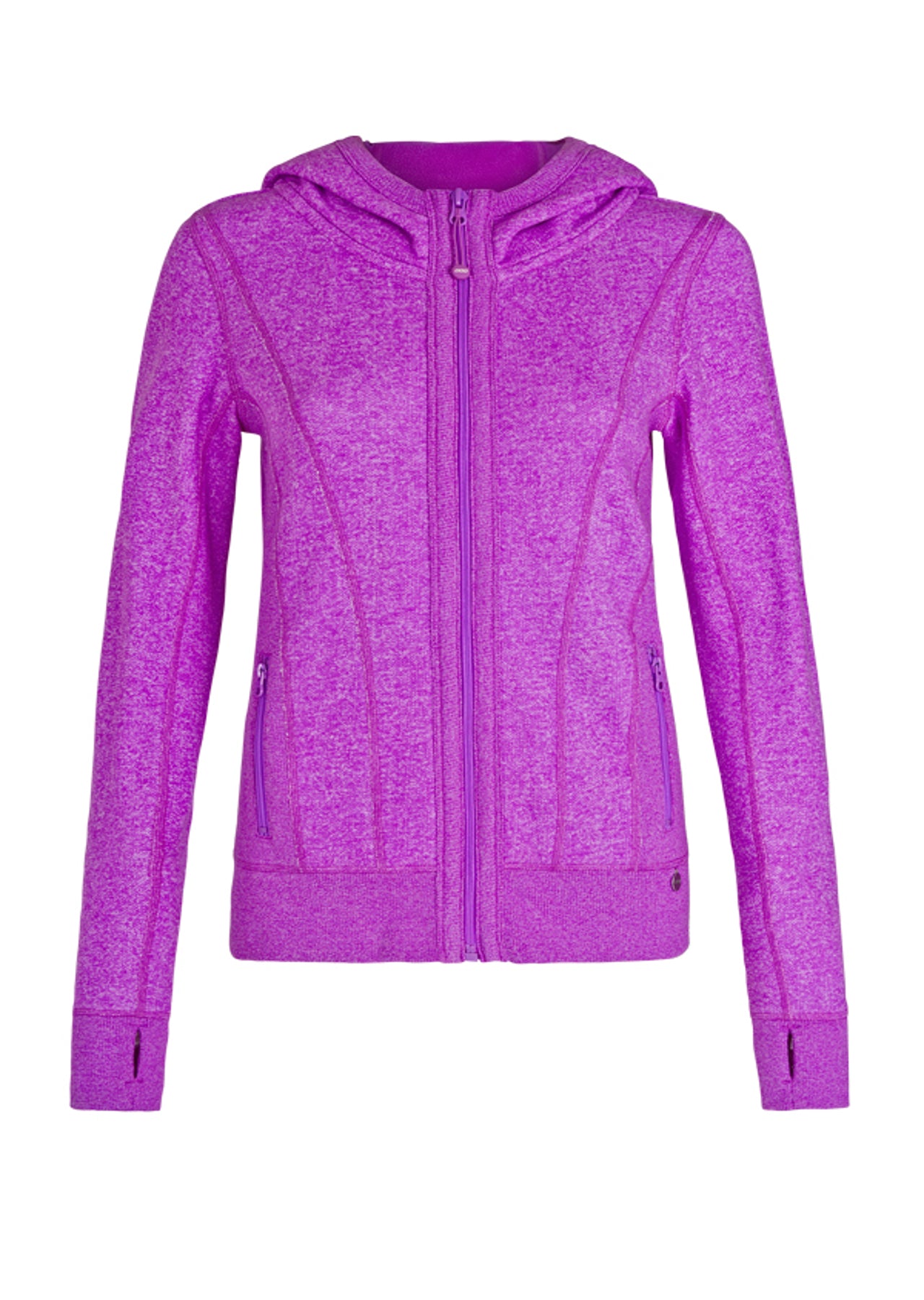 Lorna Jane Nina Hooded Zip Through - Very Fuchsia Marl