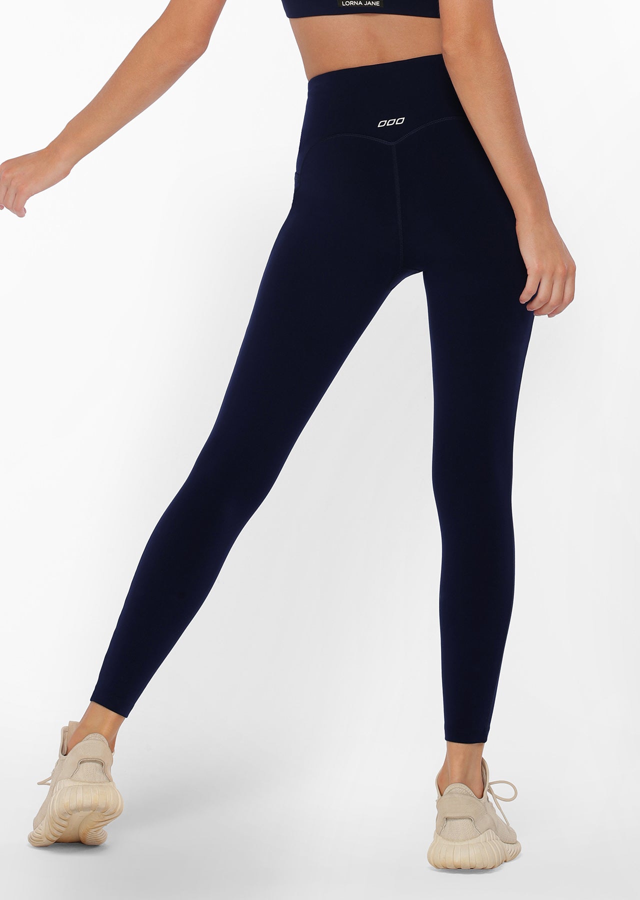 Lorna Jane No Chafe Aloe Vera Full Length Leggings - French Navy
