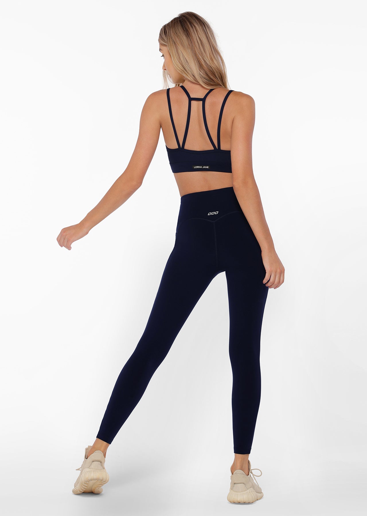 Lorna Jane No Chafe Aloe Vera Full Length Leggings - French Navy