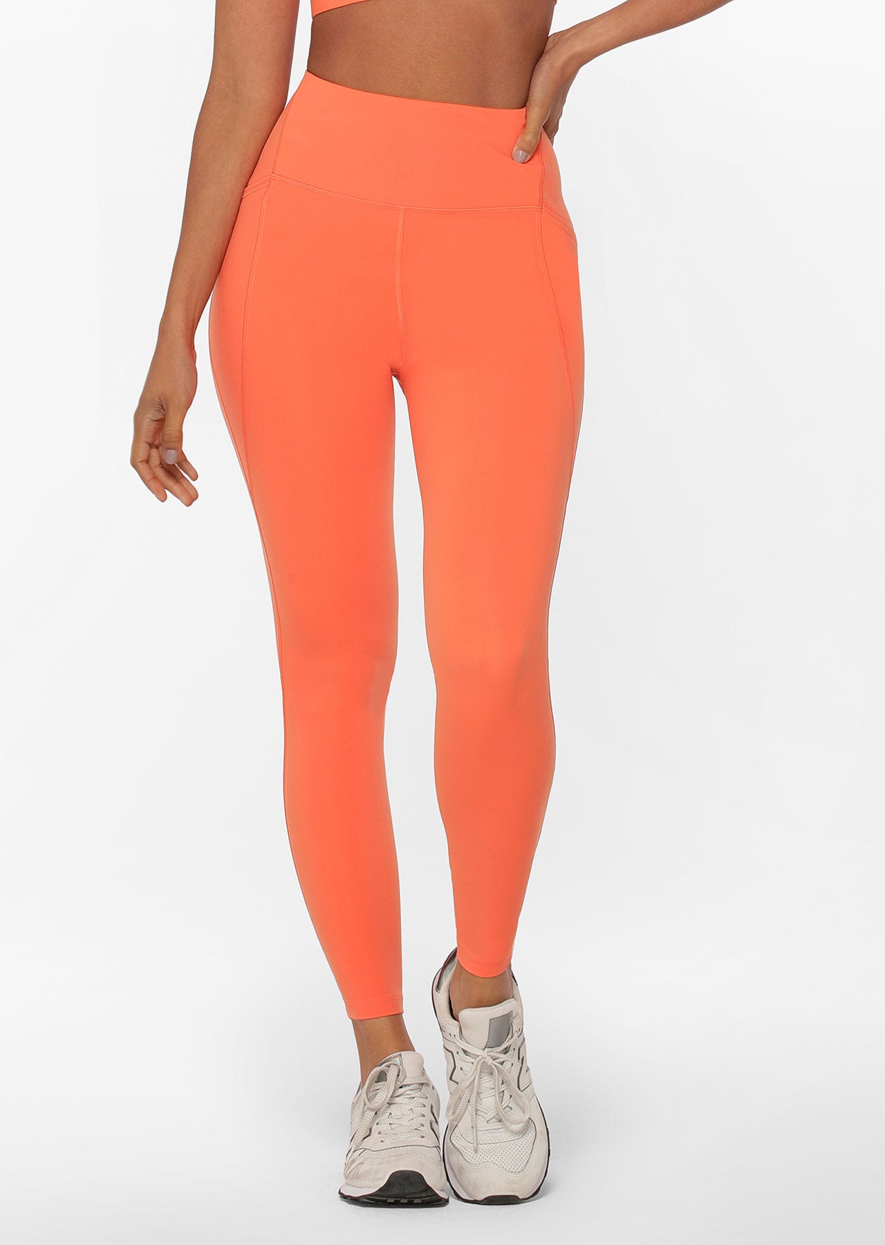 Lorna Jane No Chafe Aloe Vera Full Length Leggings - Satsuma
