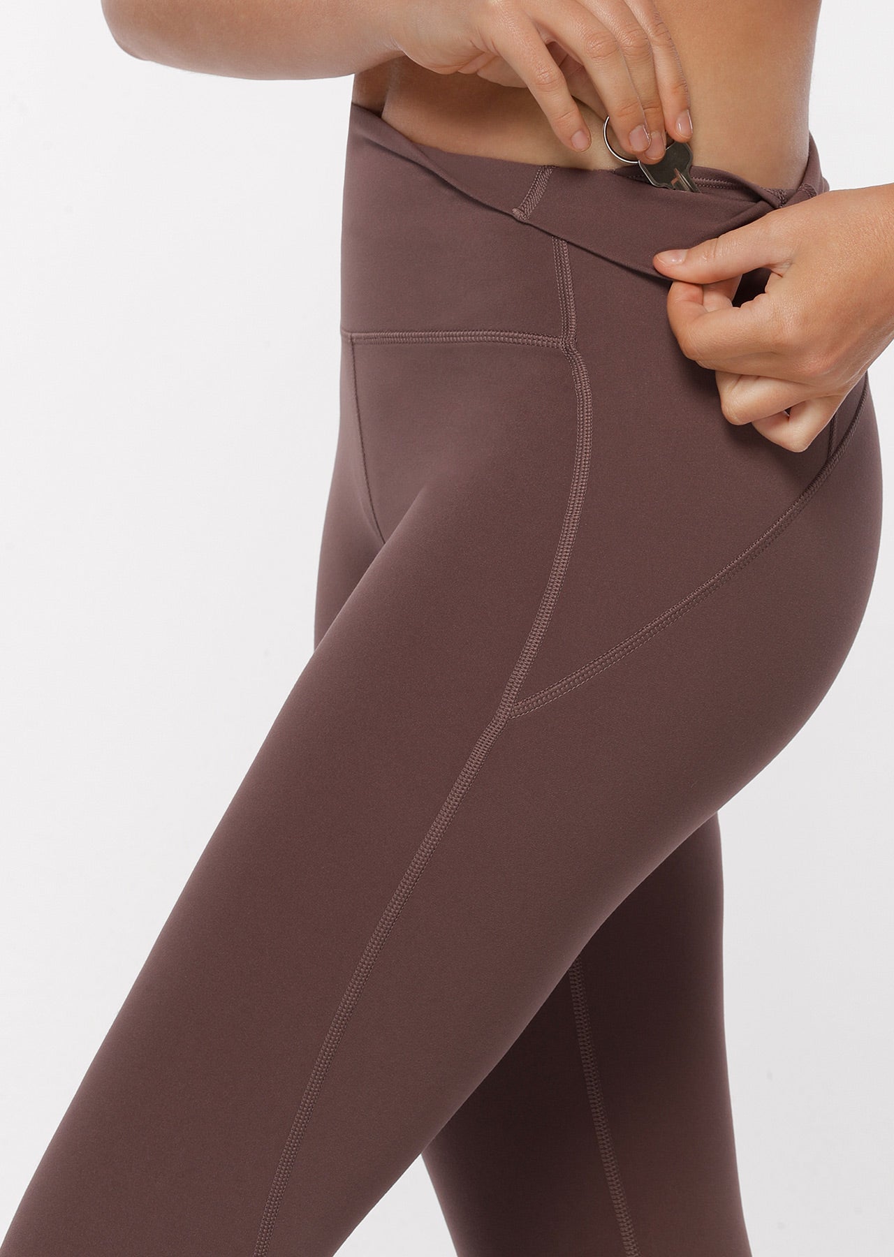 Lorna Jane No Dig Ankle Biter Leggings - Stone