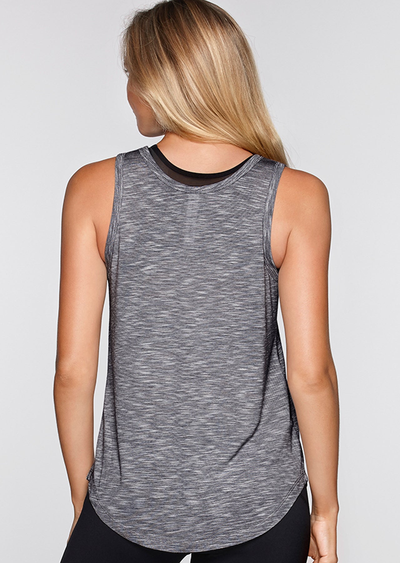 Lorna Jane No Excuses Tank - Black Marl