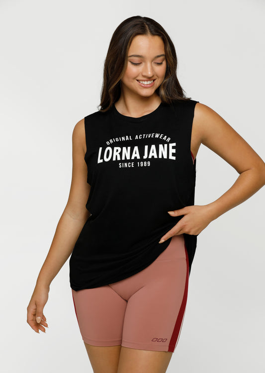 Lorna Jane No Limits Muscle Tank - Black