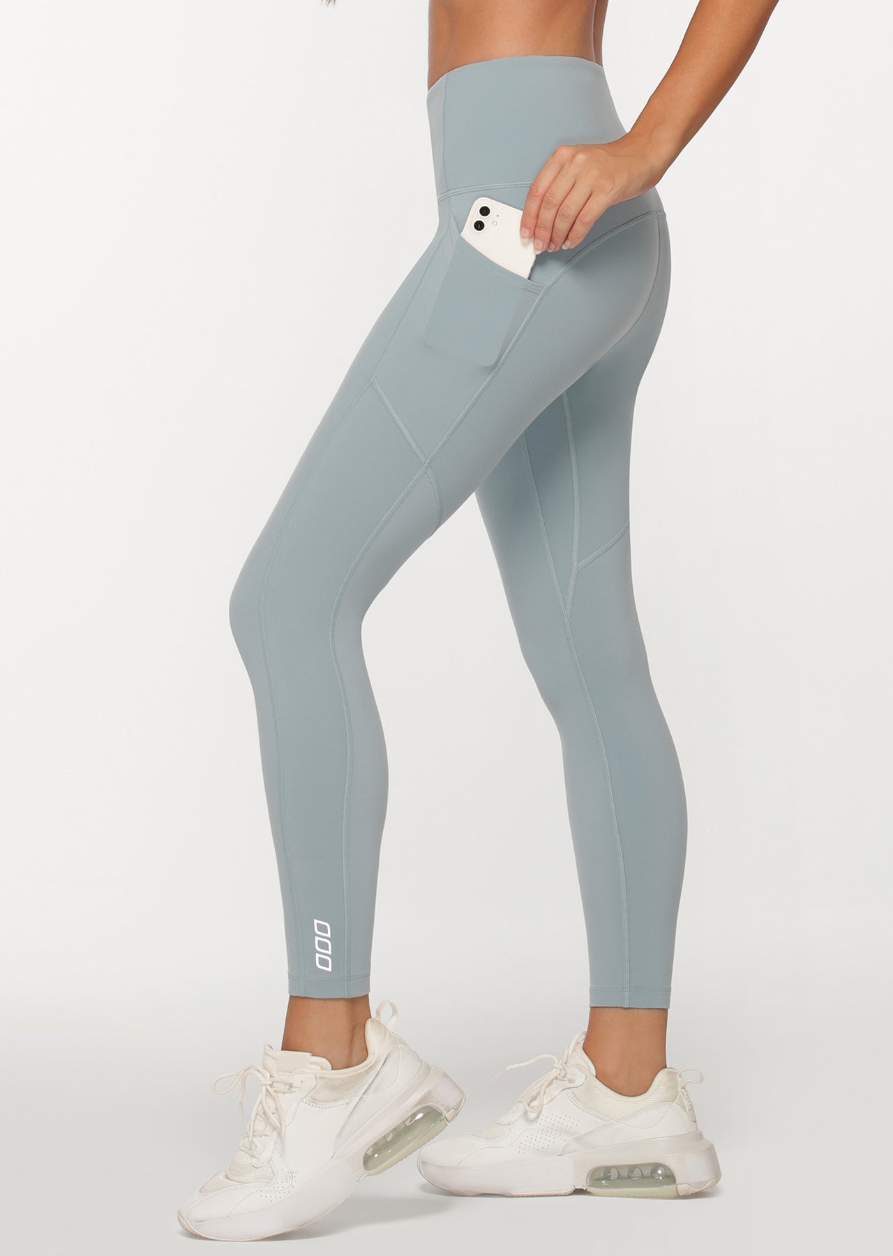 Lorna Jane No Ride Booty Ankle Biter Leggings - Mirror Blue