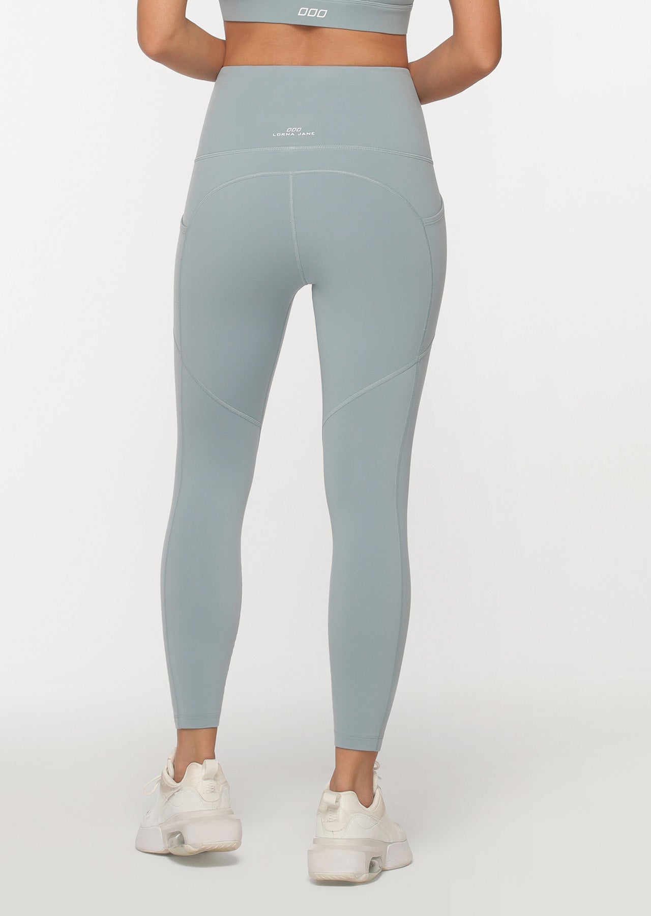 Lorna Jane No Ride Booty Ankle Biter Leggings - Mirror Blue