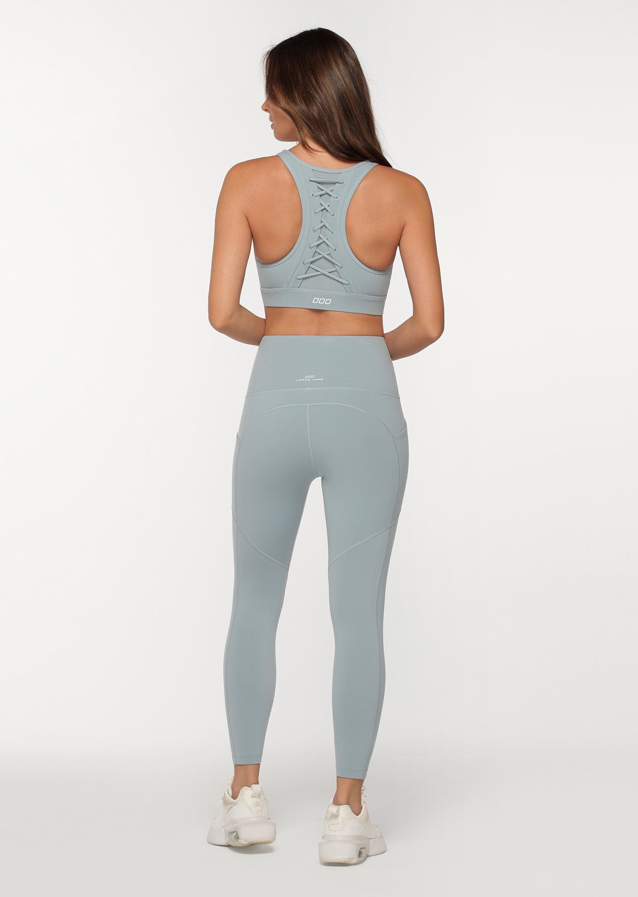 Lorna Jane No Ride Booty Ankle Biter Leggings - Mirror Blue