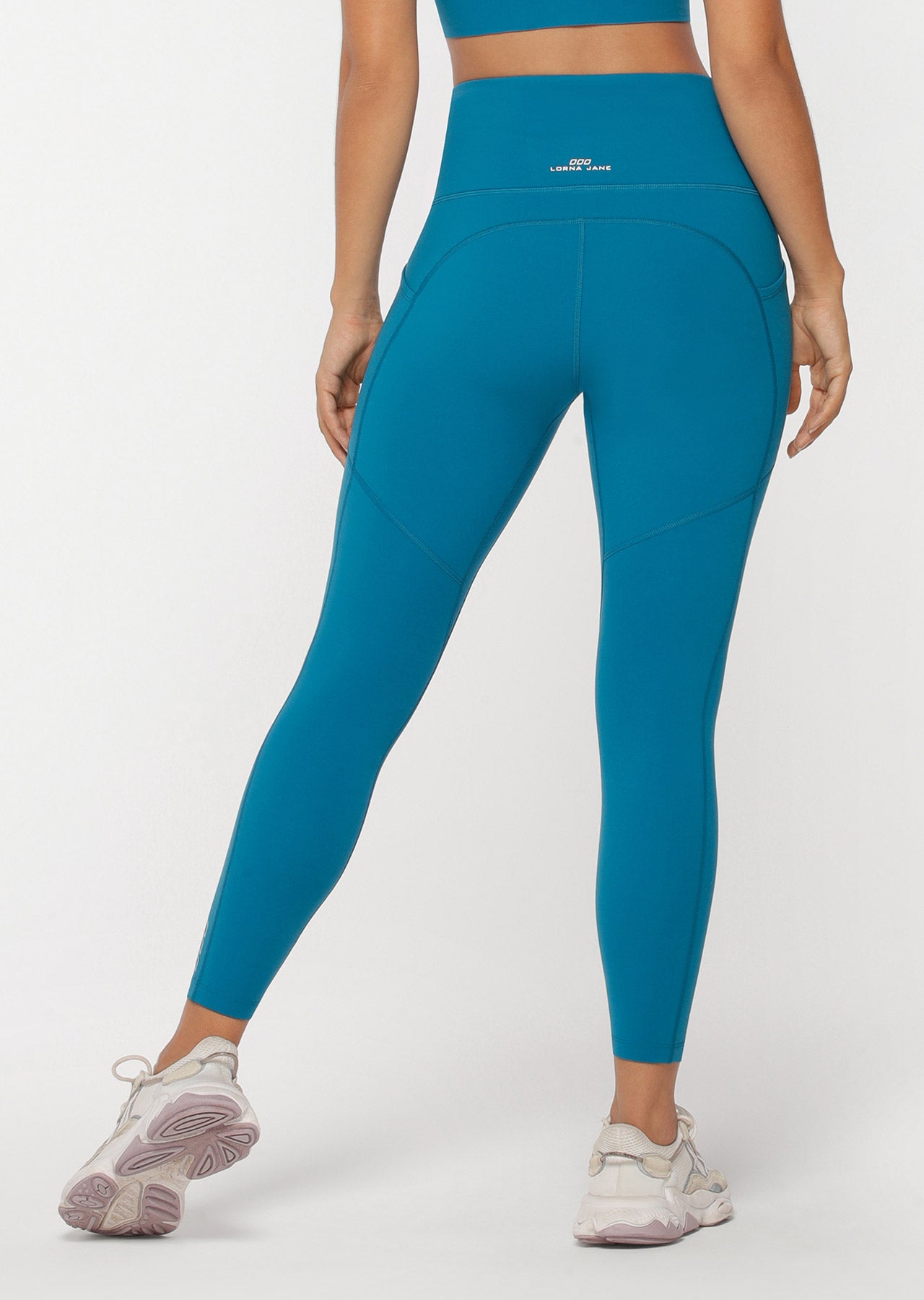 Lorna Jane No Ride Booty Ankle Biter Leggings - Turquoise Tonic
