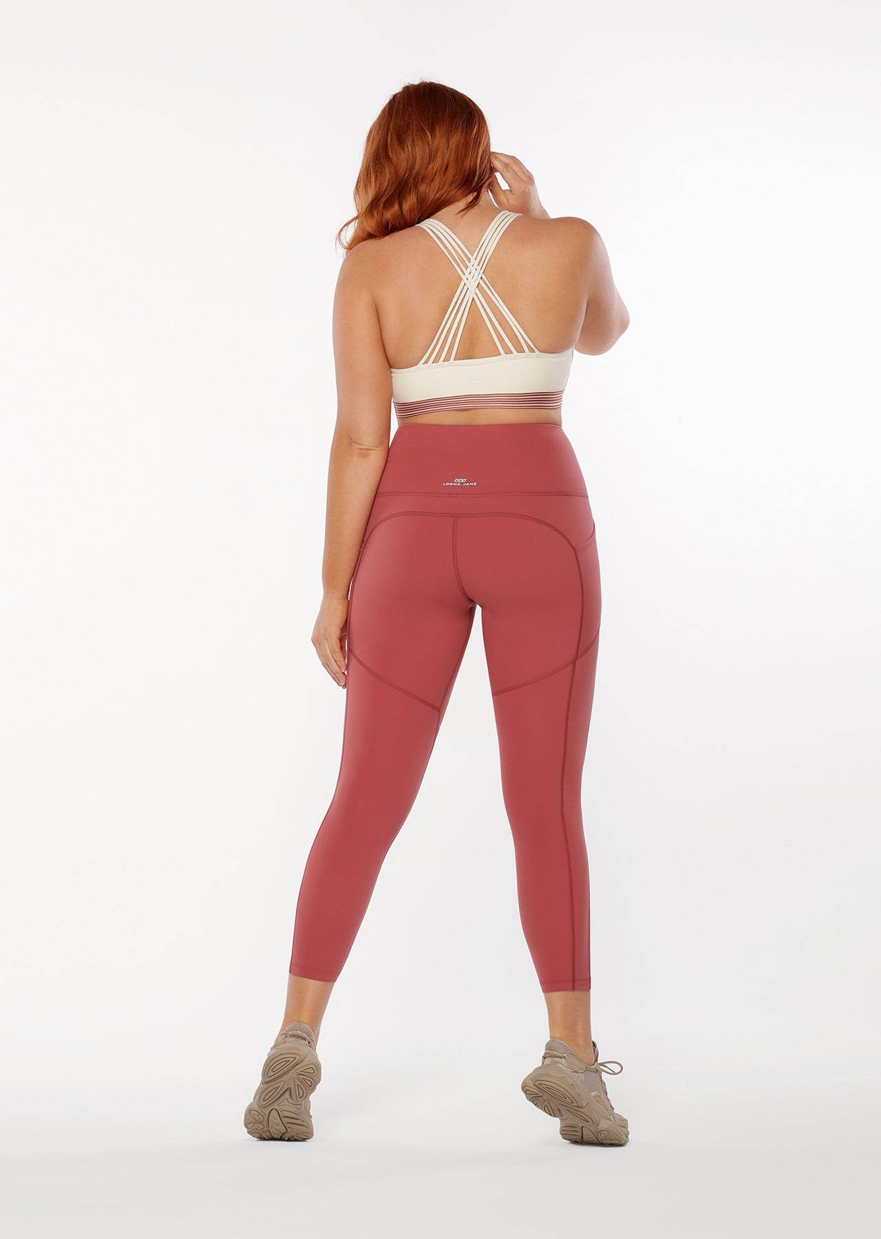 Lorna Jane No Ride Booty Ankle Biter Leggings - Earth