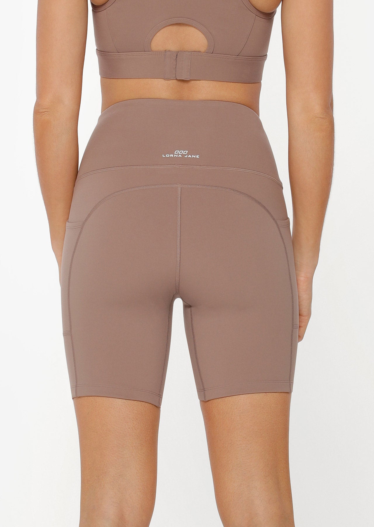 Lorna Jane No Ride Booty Bike Shorts - Bone