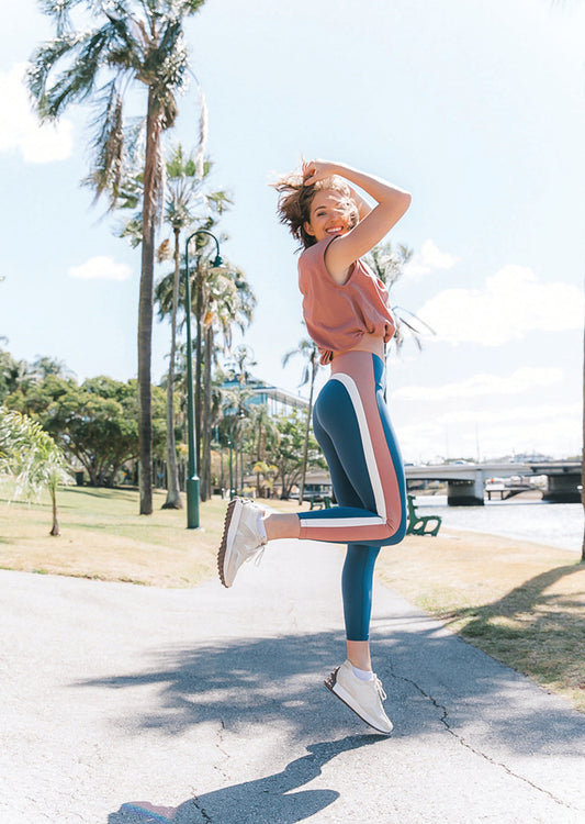 Lorna Jane No Ride Sportif Ankle Biter Leggings - Pale Indigo