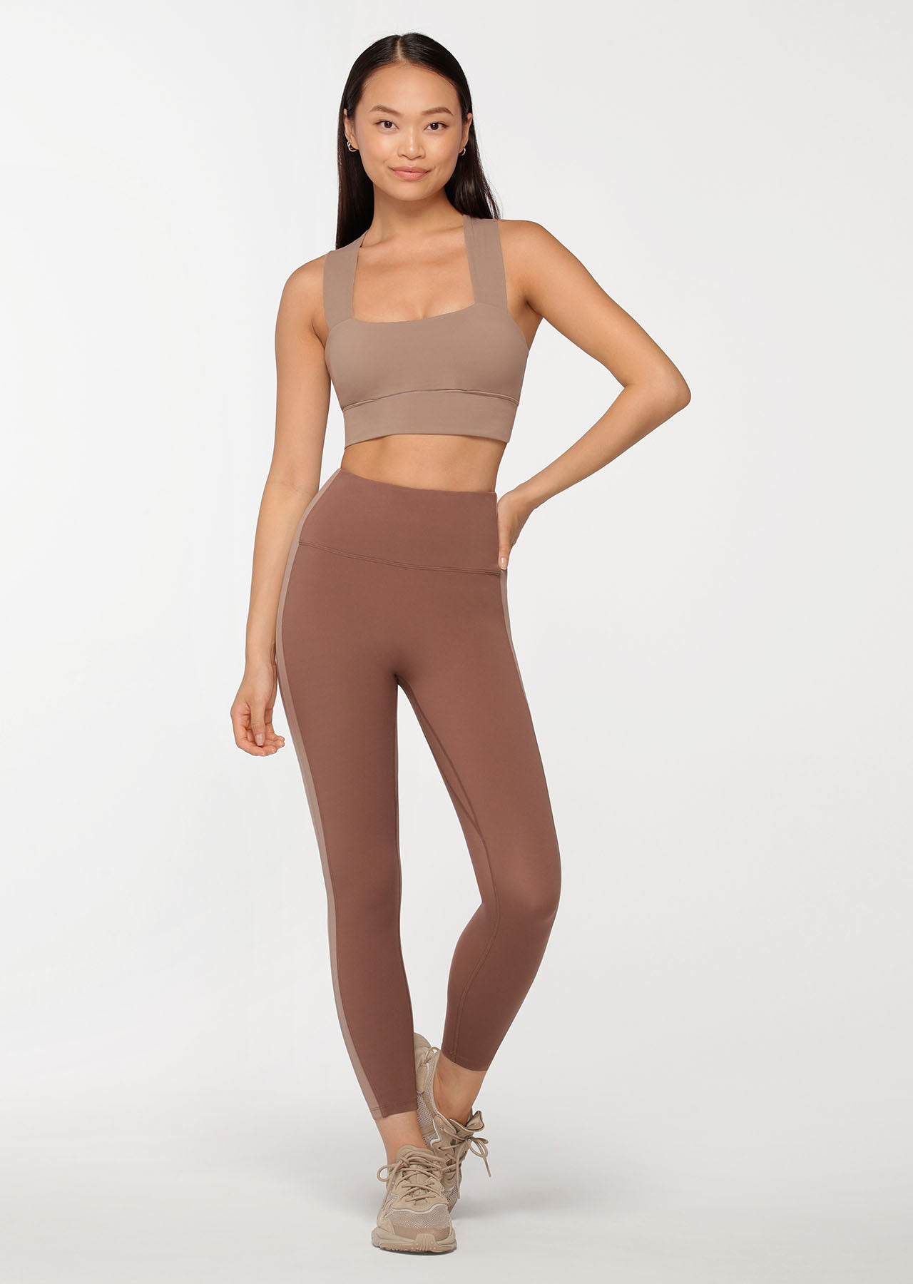 Lorna Jane No Ride Sportif Ankle Biter Leggings - Chocolate