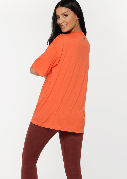 Lorna Jane Nostalgic Oversized Active Tee - Satsuma