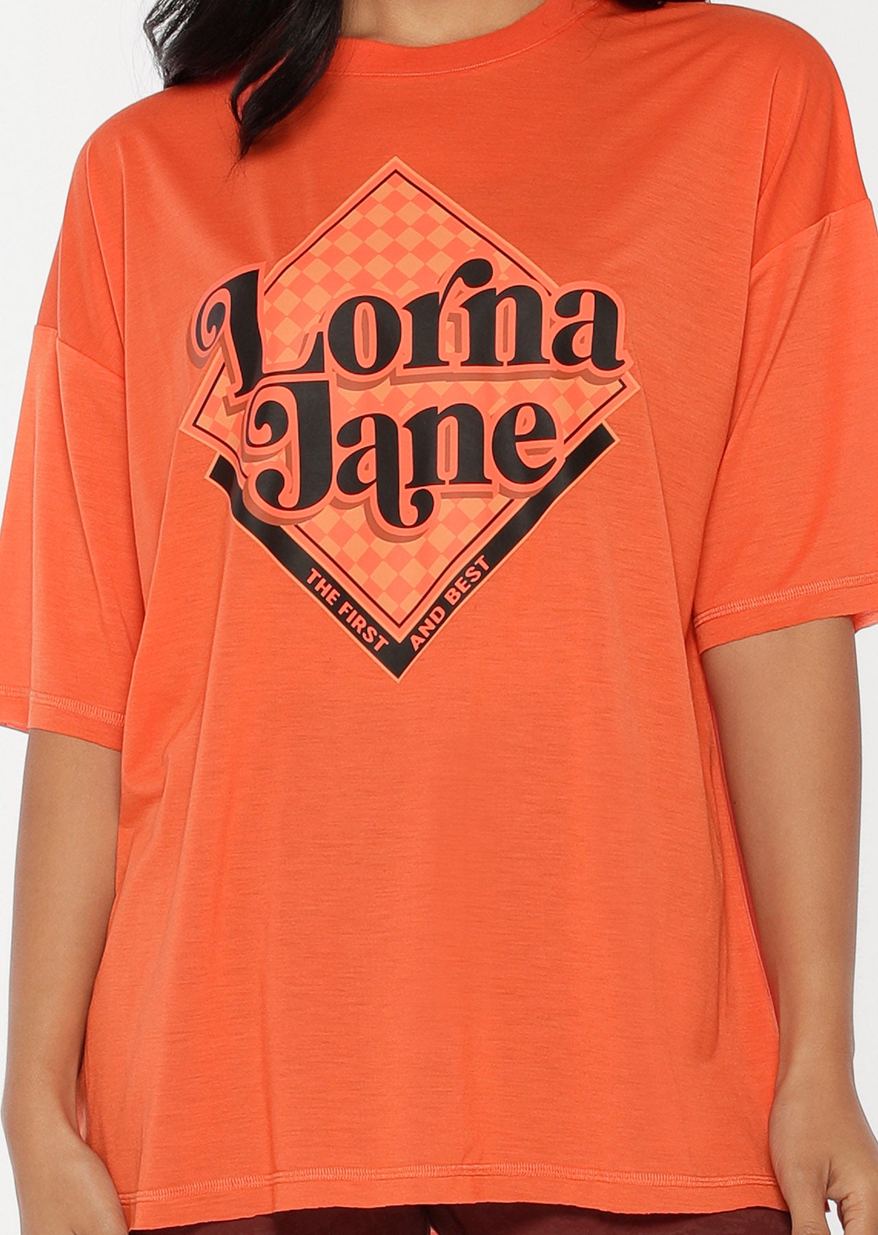 Lorna Jane Nostalgic Oversized Active Tee - Satsuma