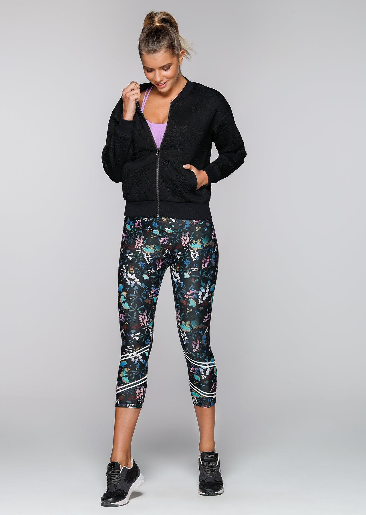 Lorna Jane Now Or Never Bomber Jacket - Black