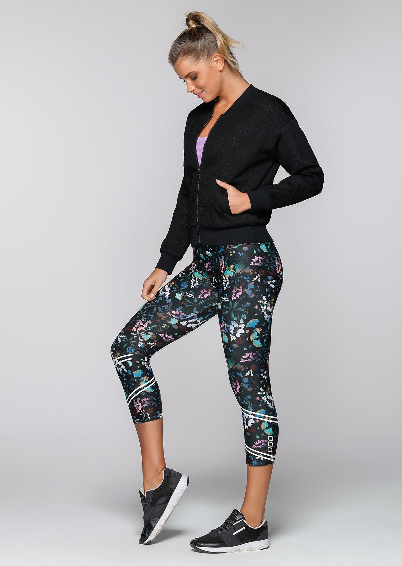 Lorna Jane Now Or Never Bomber Jacket - Black