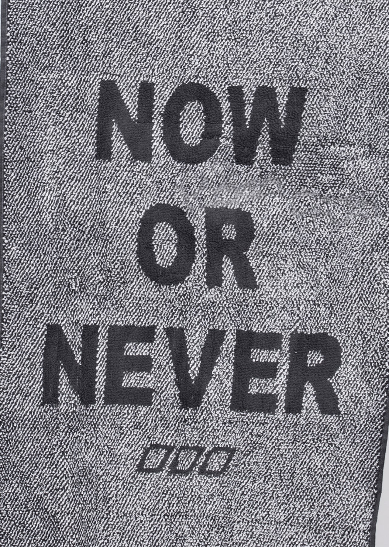 Lorna Jane Now Or Never Sweat Towel - Char Marl/White