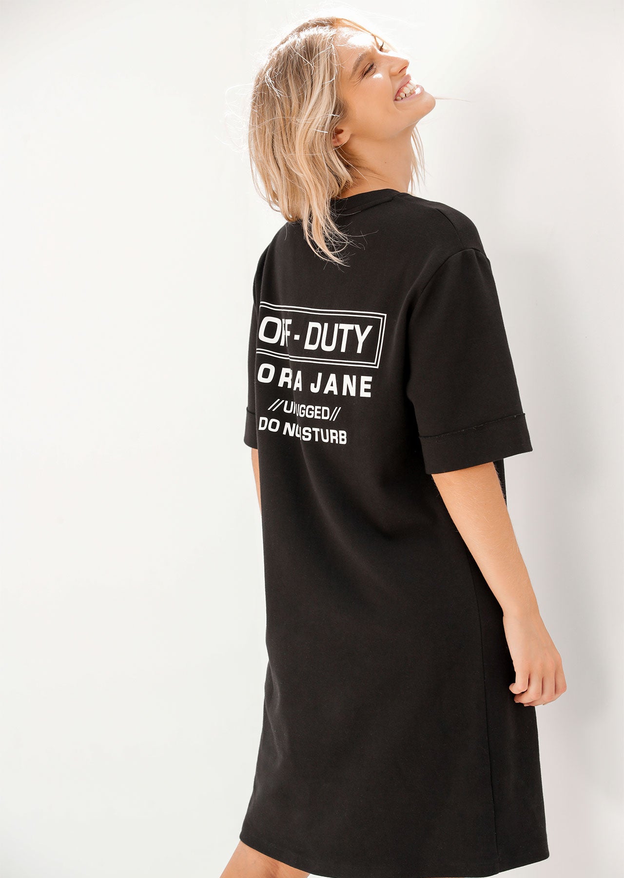 Lorna Jane Off Duty Oversized Dress - Black