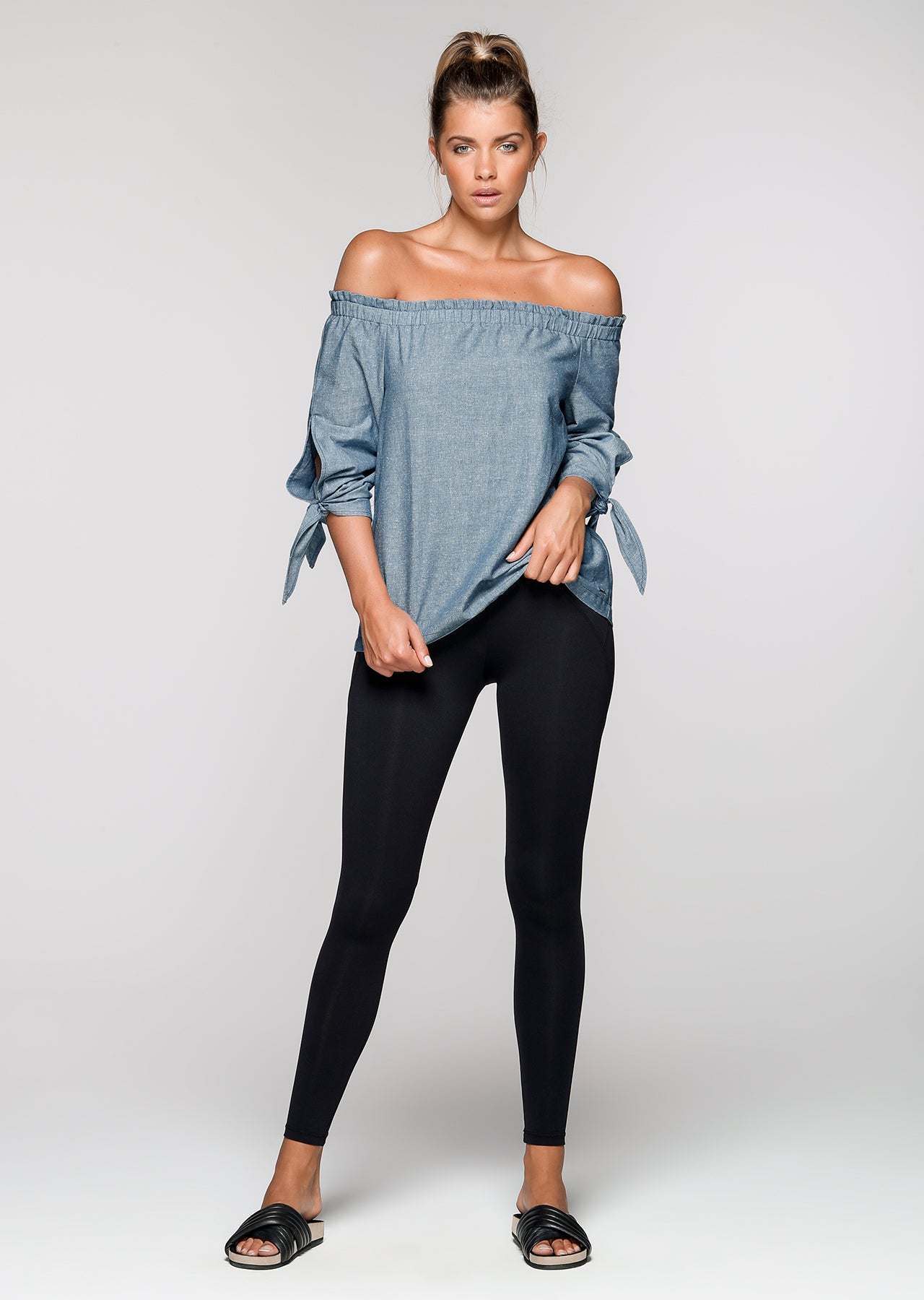 Lorna Jane Off The Shoulder Top - Denim
