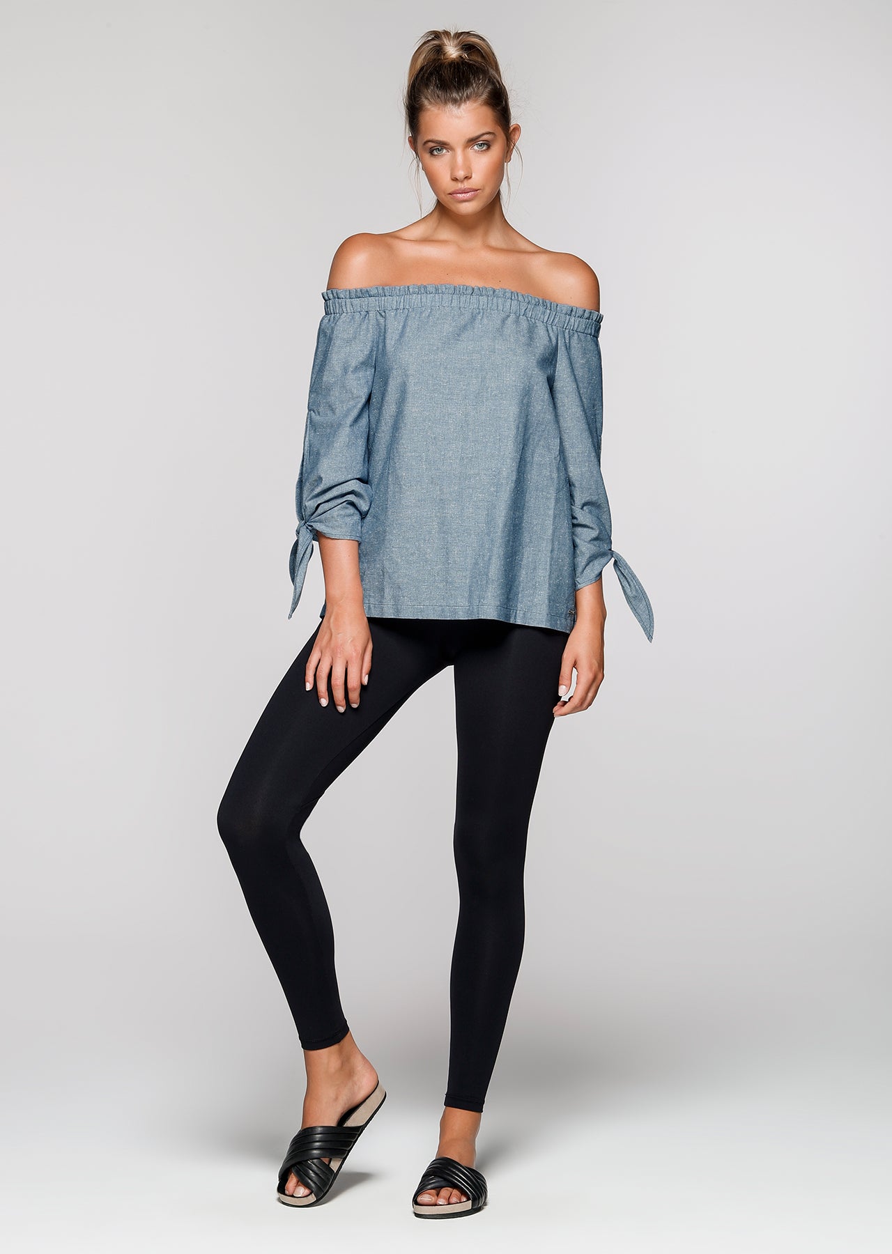 Lorna Jane Off The Shoulder Top - Denim