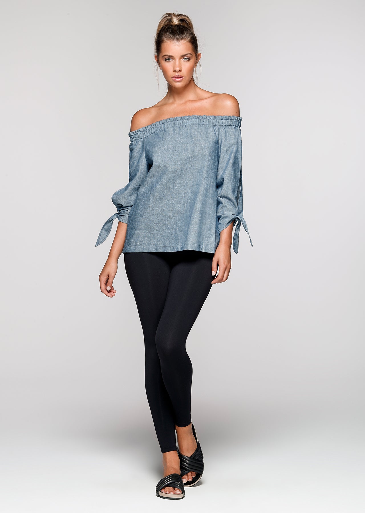 Lorna Jane Off The Shoulder Top - Denim