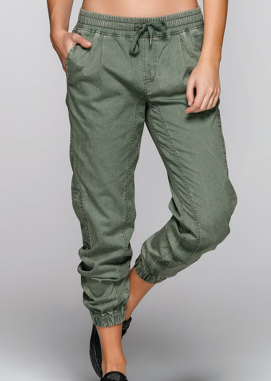 Lorna Jane On The Go F/L Pants - Light Khaki