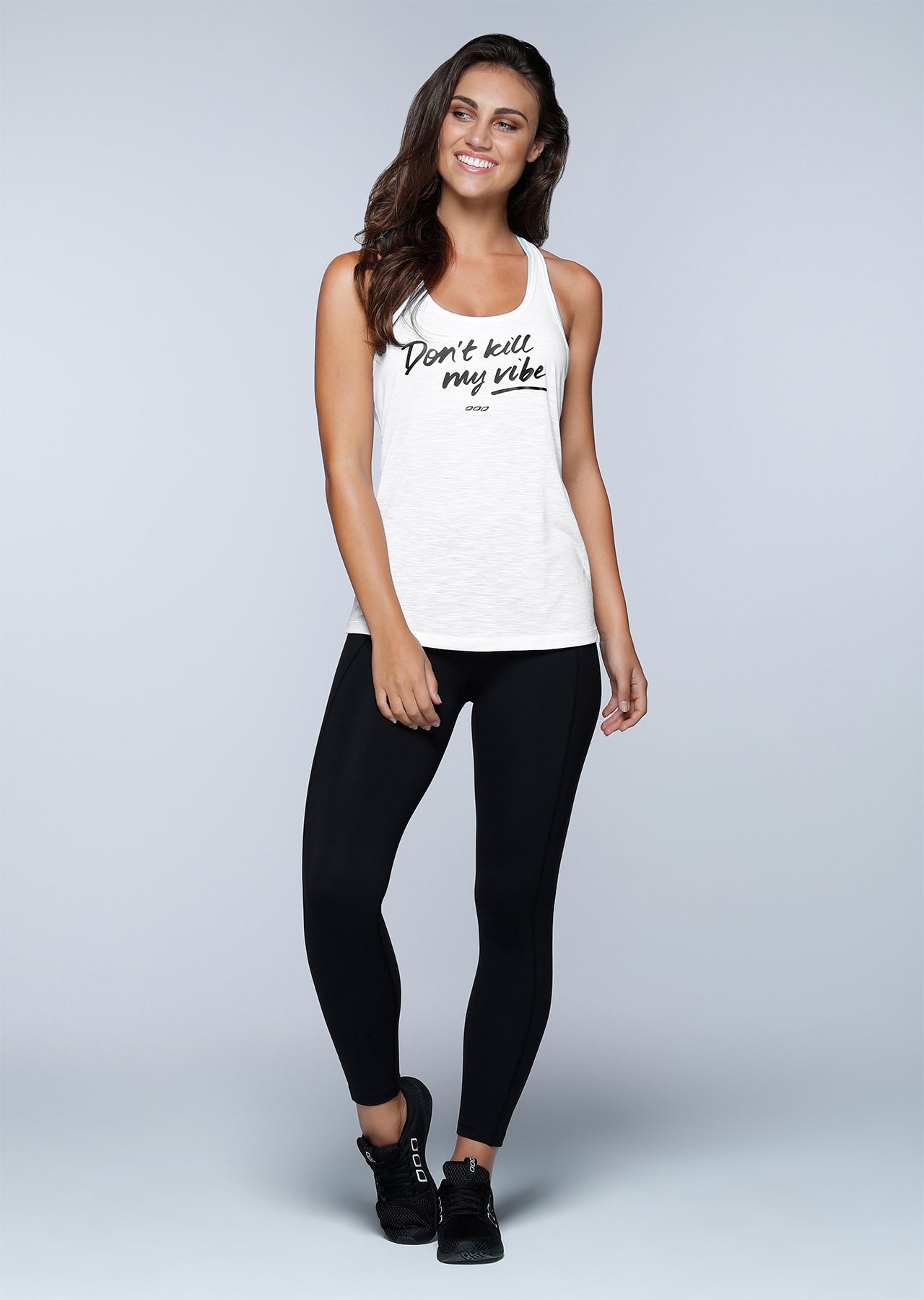 Lorna Jane Only Good Vibes Tank - White