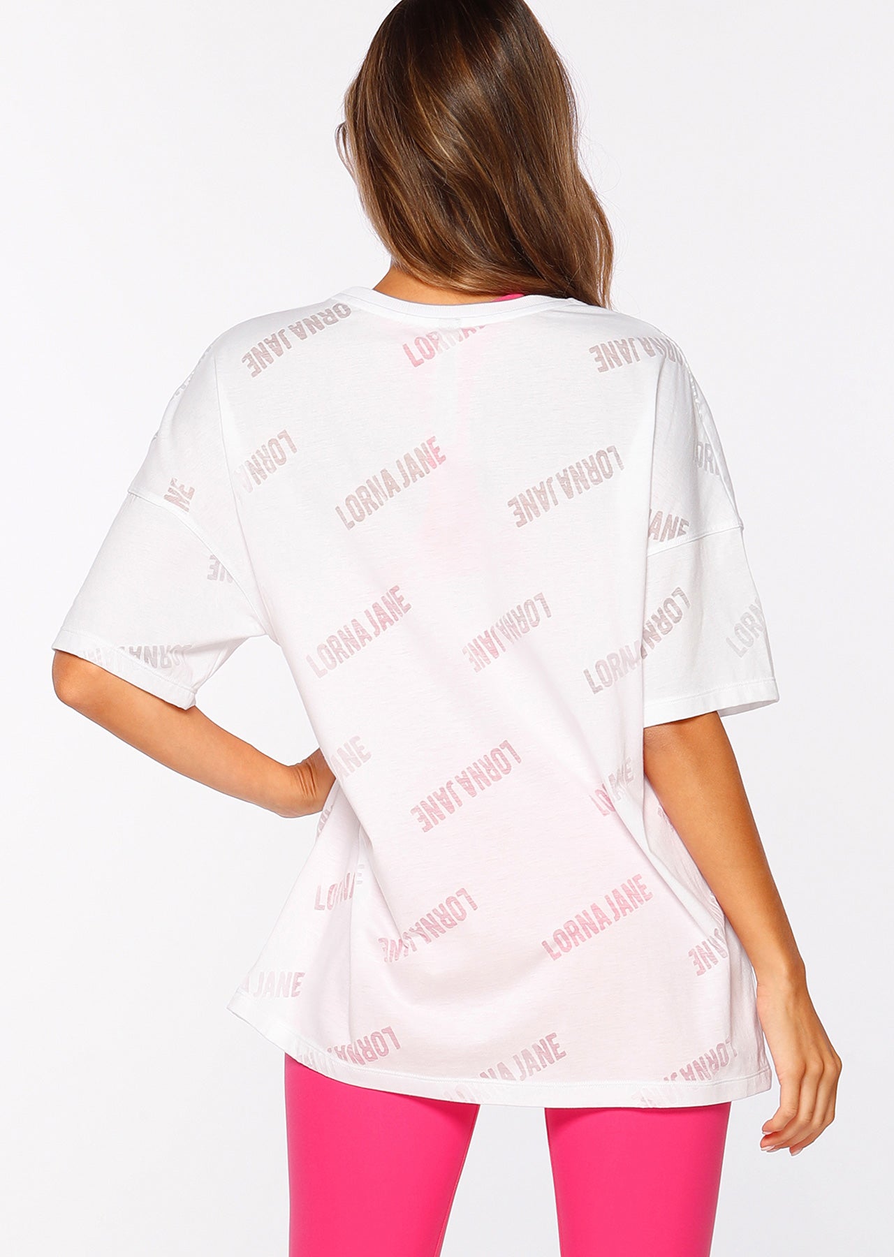 Lorna Jane Oversized Burnout Tee - White