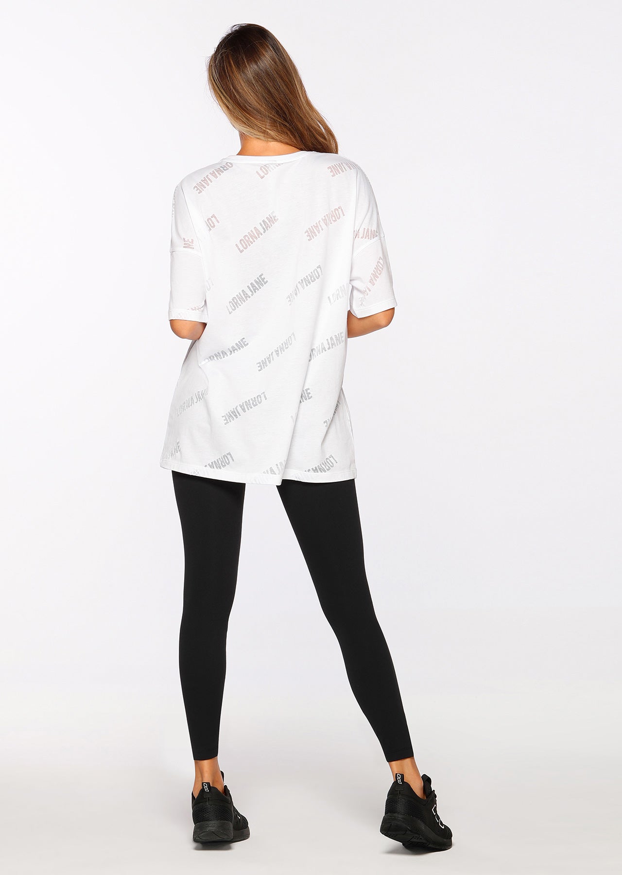 Lorna Jane Oversized Burnout Tee - White