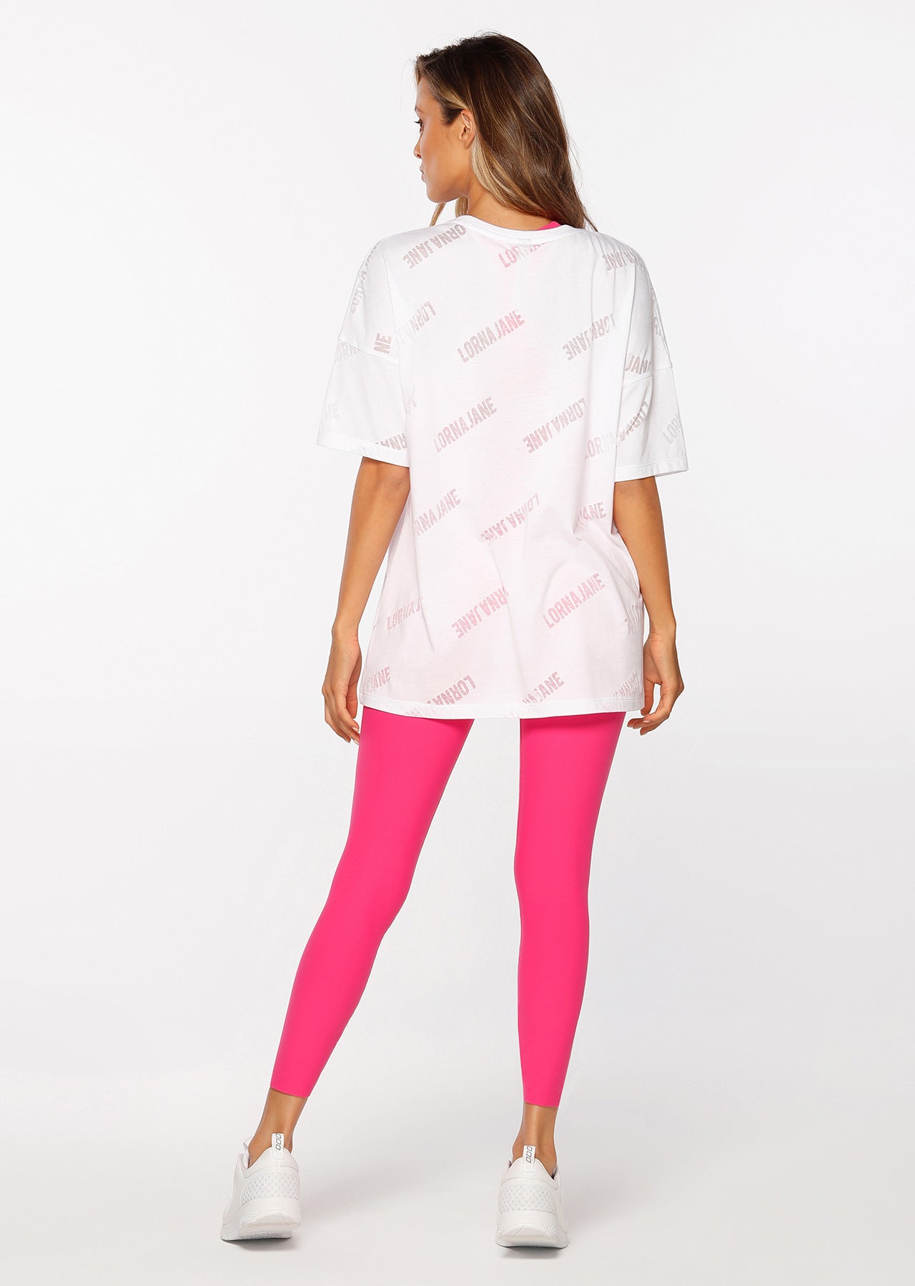 Lorna Jane Oversized Burnout Tee - White