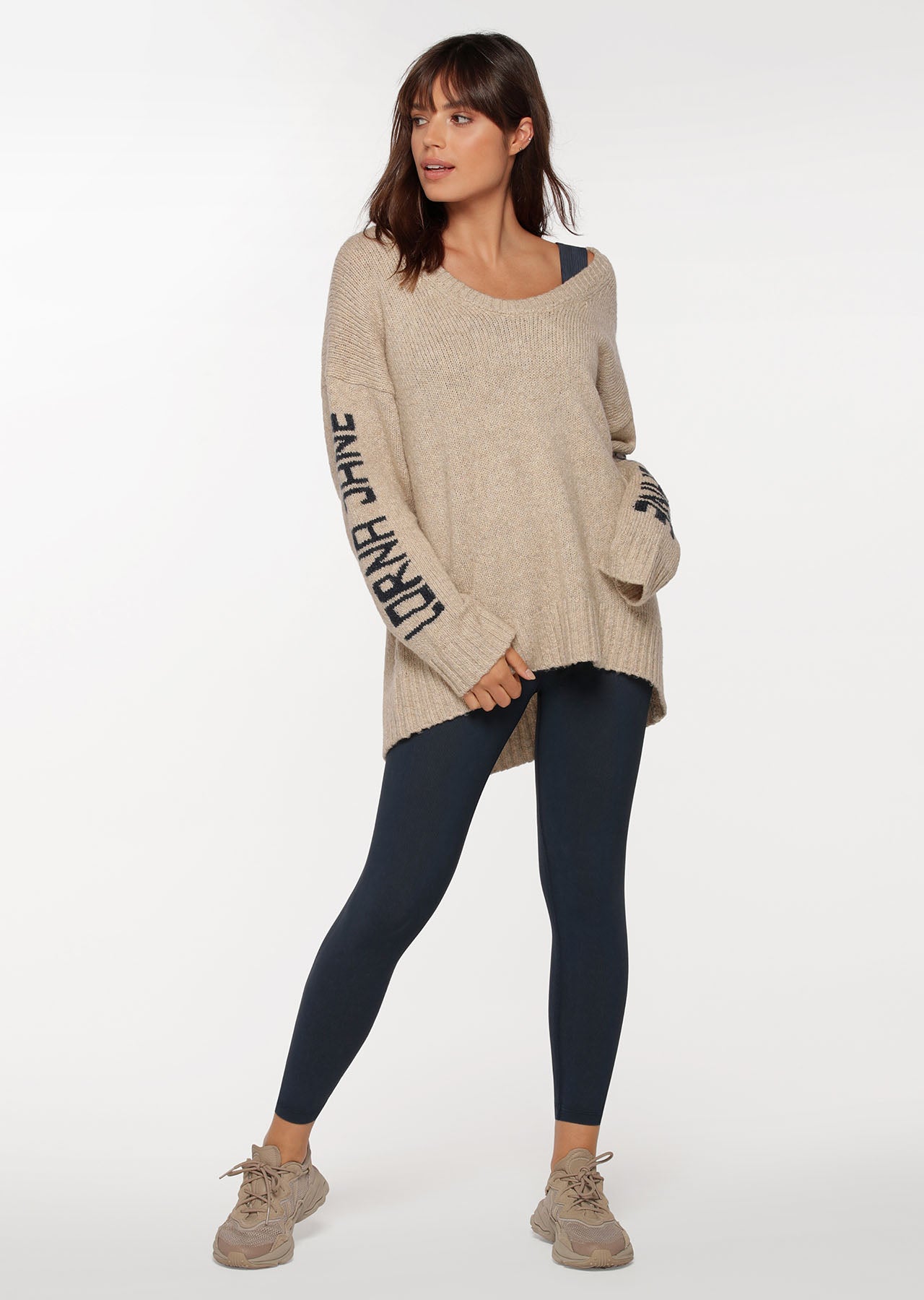 Lorna Jane Oversized Lifestyle Jumper - Oatmeal