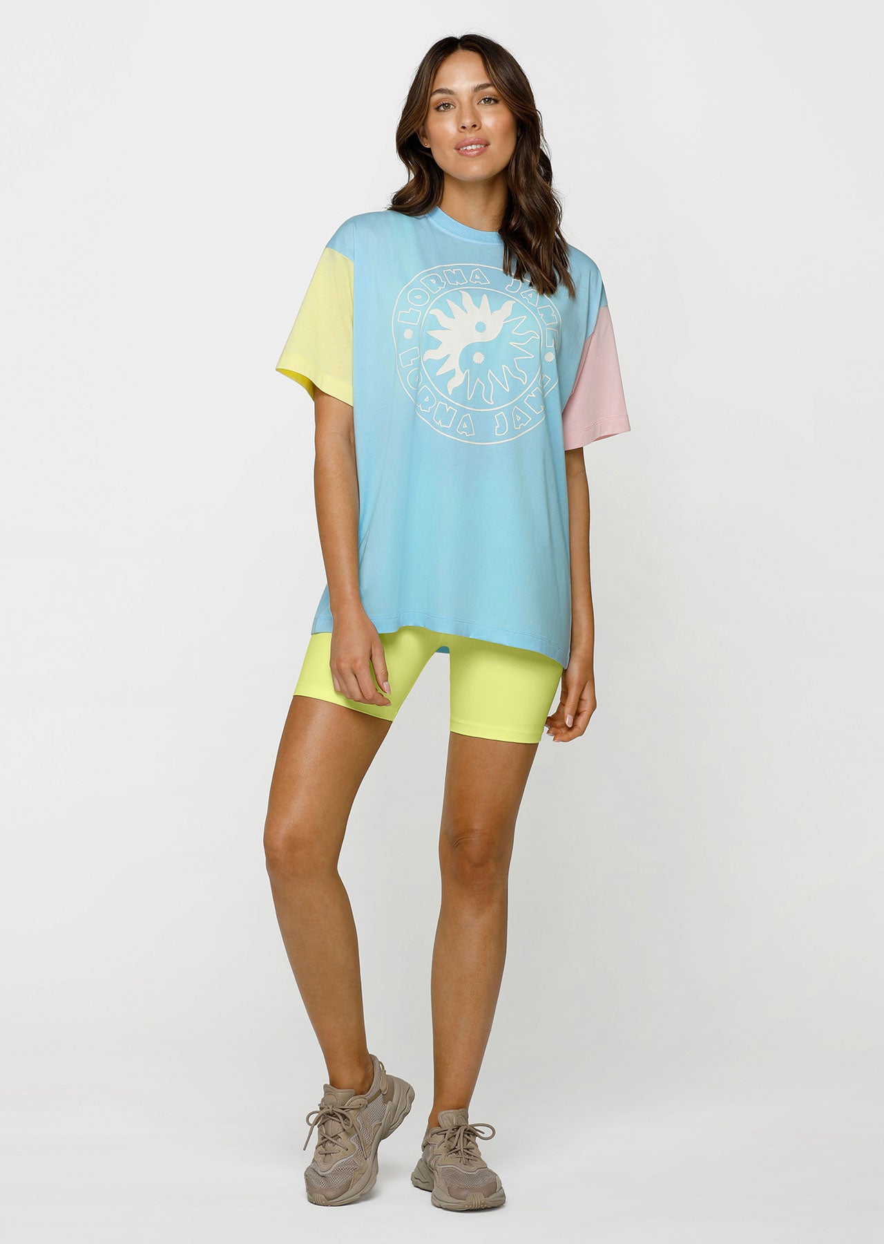 Lorna Jane Pastel Power Oversized Tee - Blue Sky