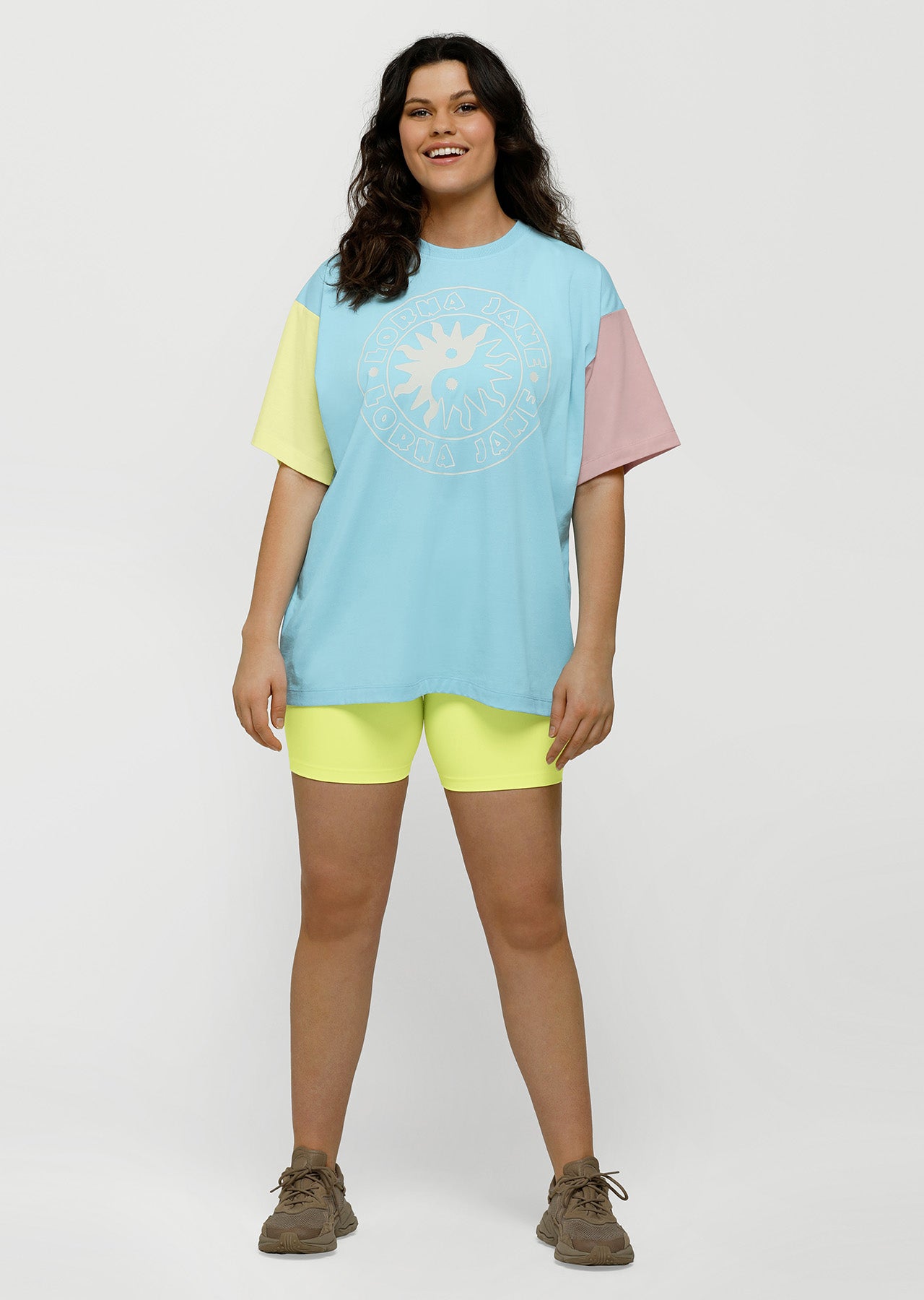 Lorna Jane Pastel Power Oversized Tee - Blue Sky