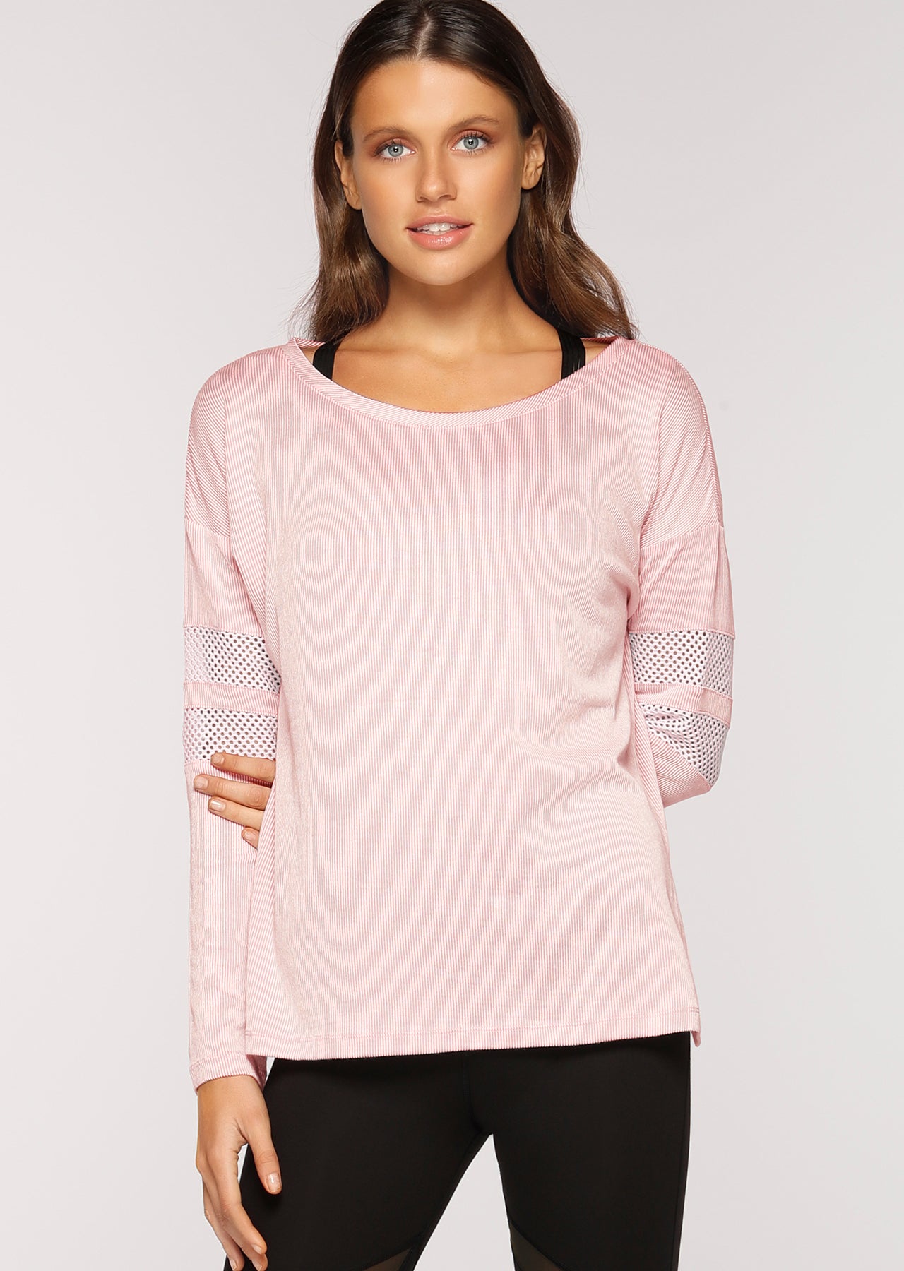 Lorna Jane Peaceful L/Slv Top - Powdered Pink