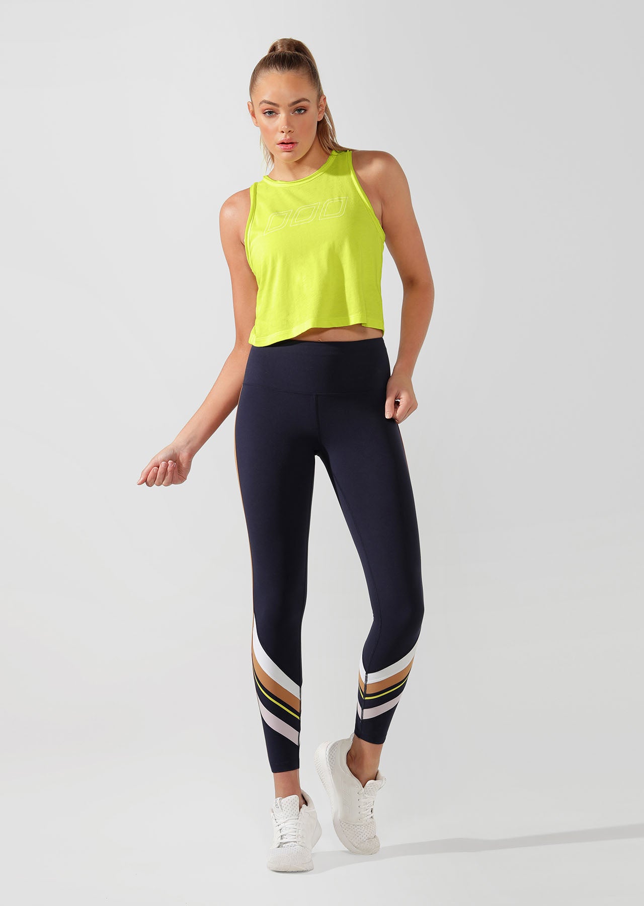 Lorna Jane Perfect Cropped Workout Tank - Citrus Pop