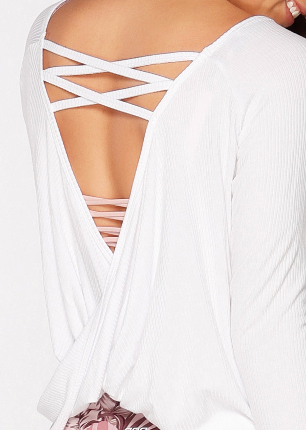 Lorna Jane Perfect Practice L/Slv Top - White