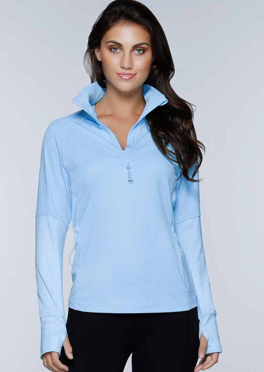 Lorna Jane Perform Active L/Slv Top - Blue Sky Marl