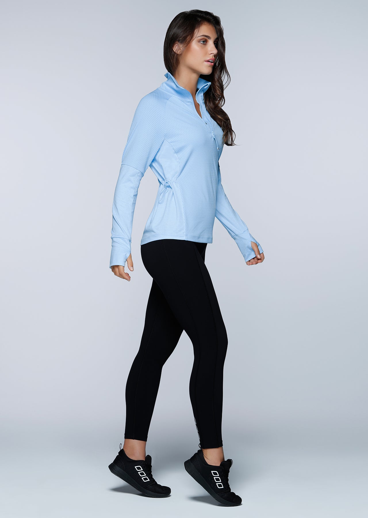 Lorna Jane Perform Active L/Slv Top - Blue Sky Marl
