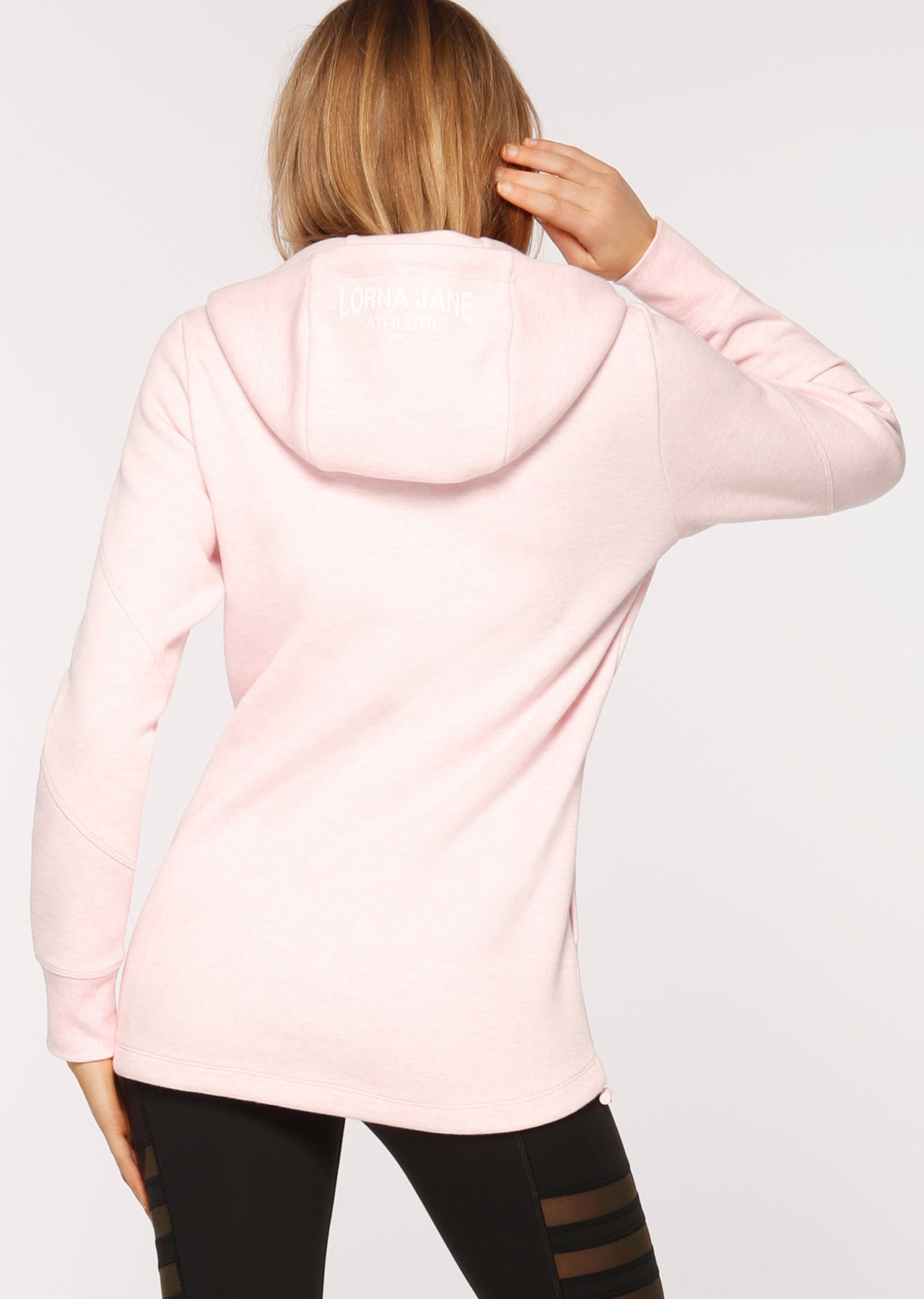 Lorna Jane Performance Tech Hoodie - Pastel Pink Marl