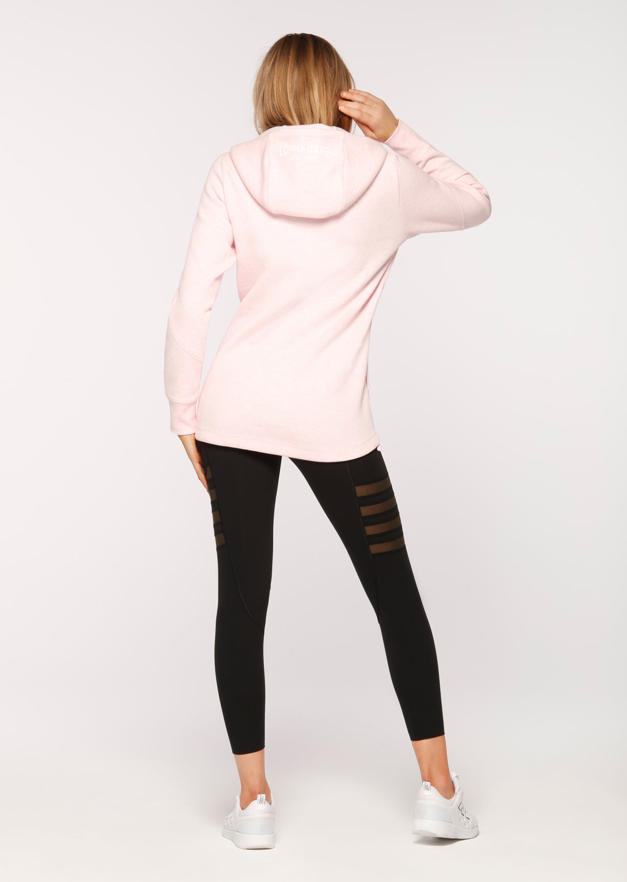 Lorna Jane Performance Tech Hoodie - Pastel Pink Marl
