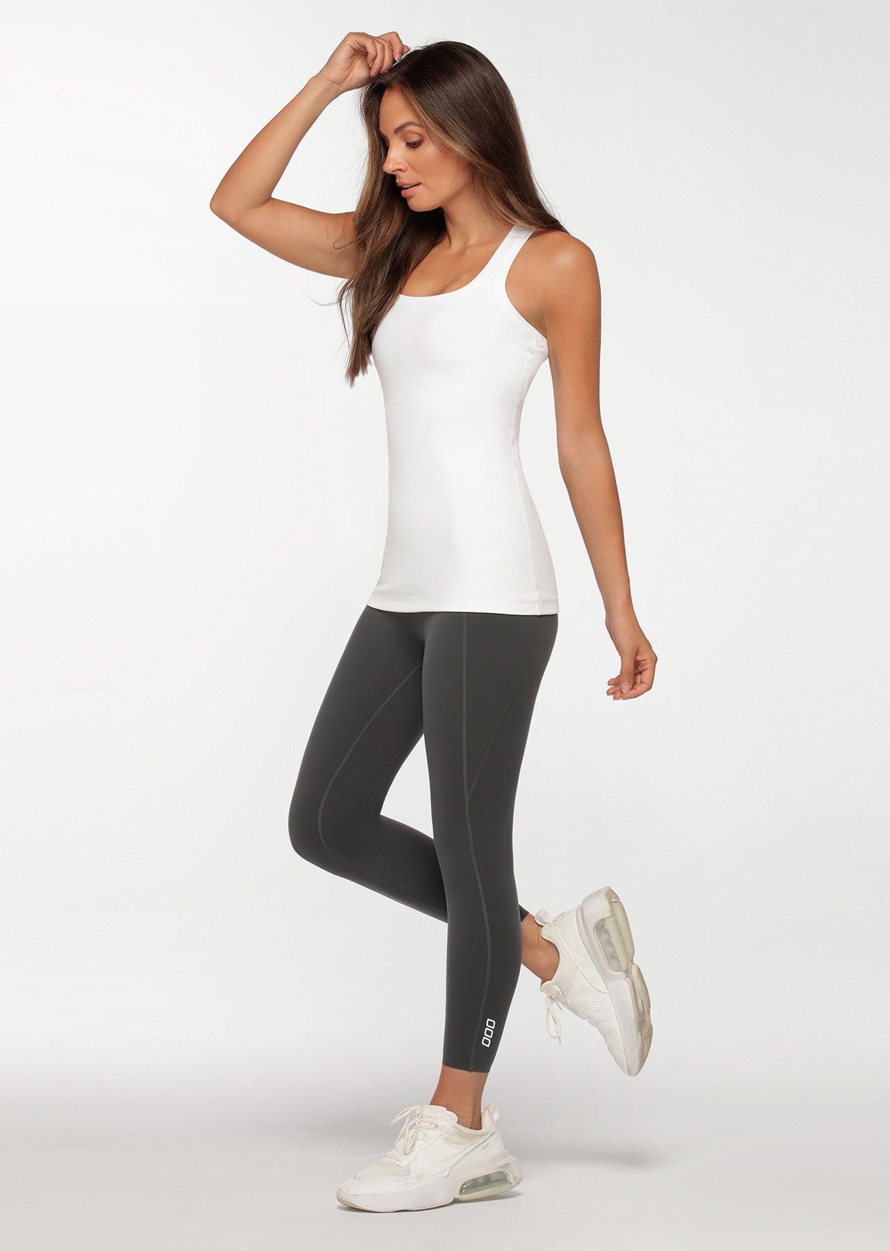 Lorna Jane Phone Pocket Active Tank - White