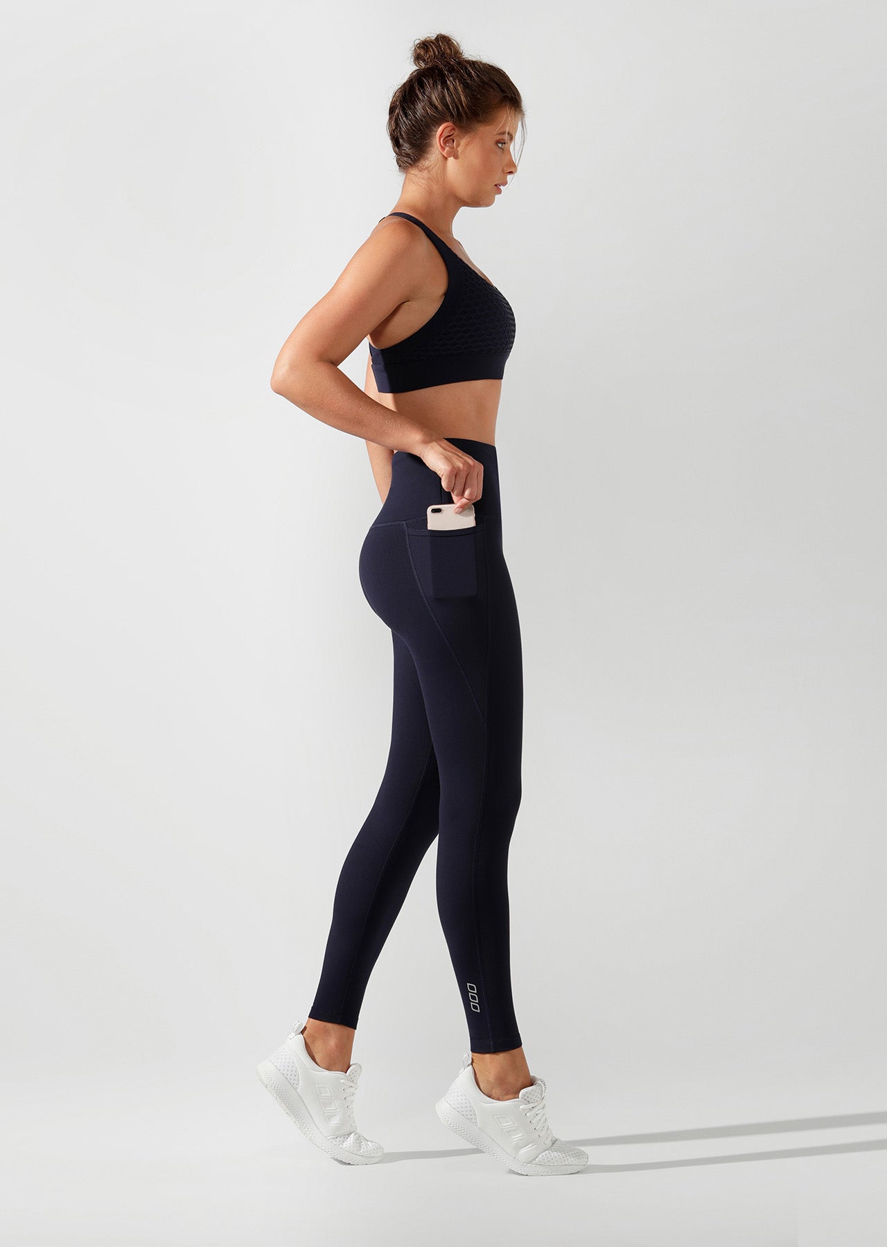 Lorna Jane Phone Pocket Thermal Full Length Tight - French Navy