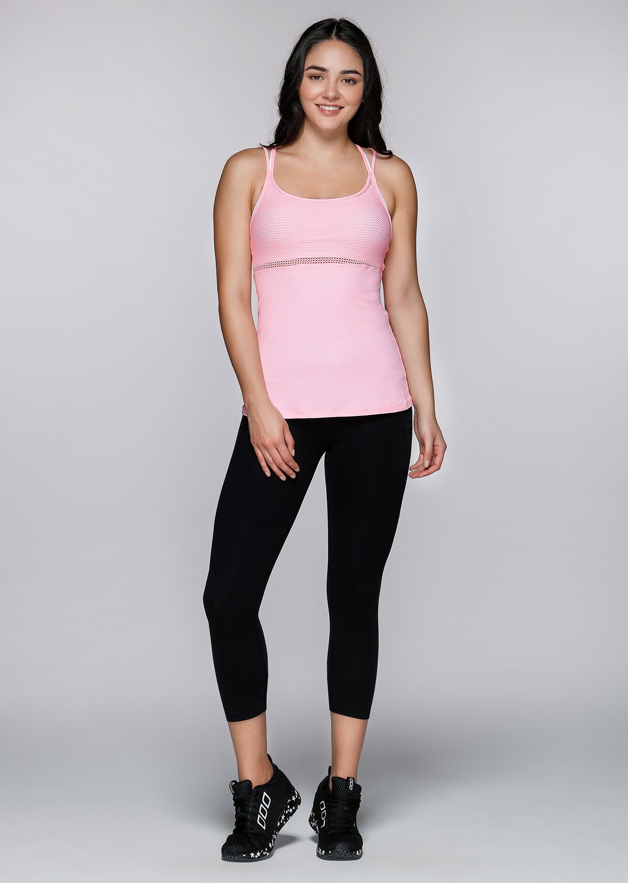 Lorna Jane Plunge Excel Tank - Baby Pink