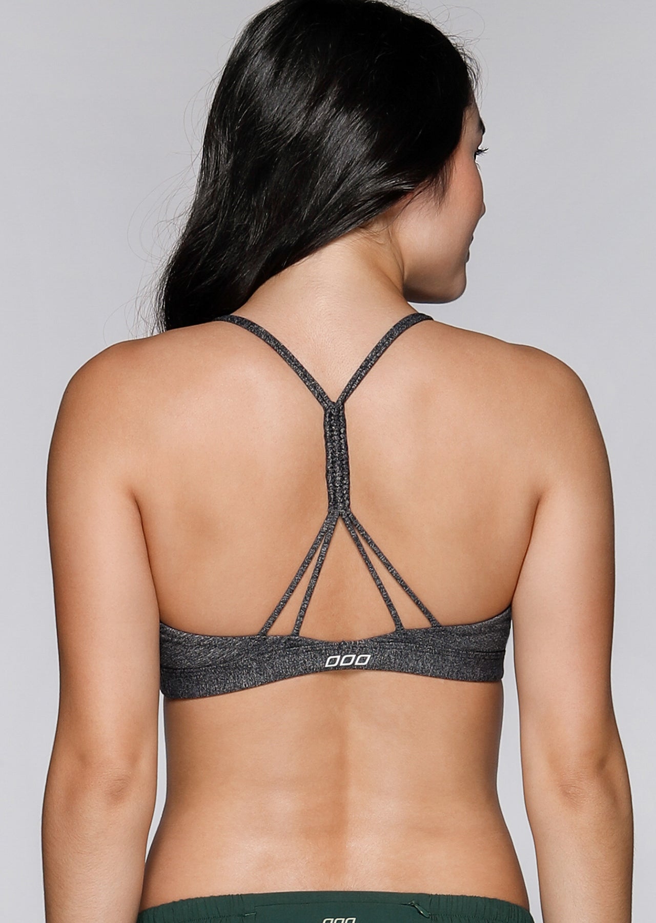 Lorna Jane Plunge Sports Bra - Char Marl
