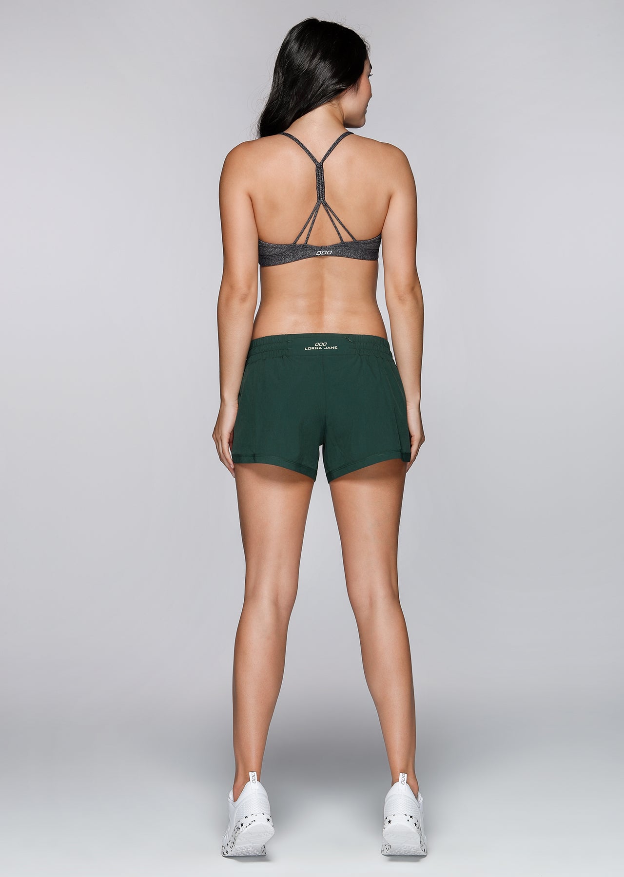 Lorna Jane Plunge Sports Bra - Char Marl