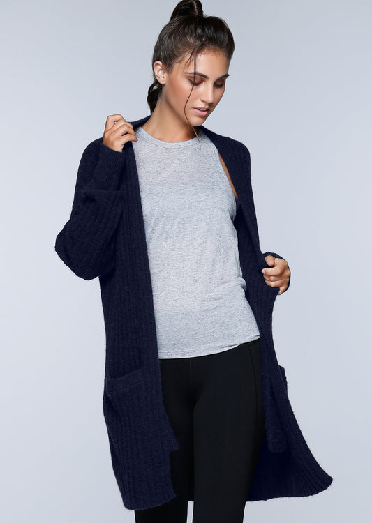 Lorna Jane Post Practice Knit Cardi - Ink