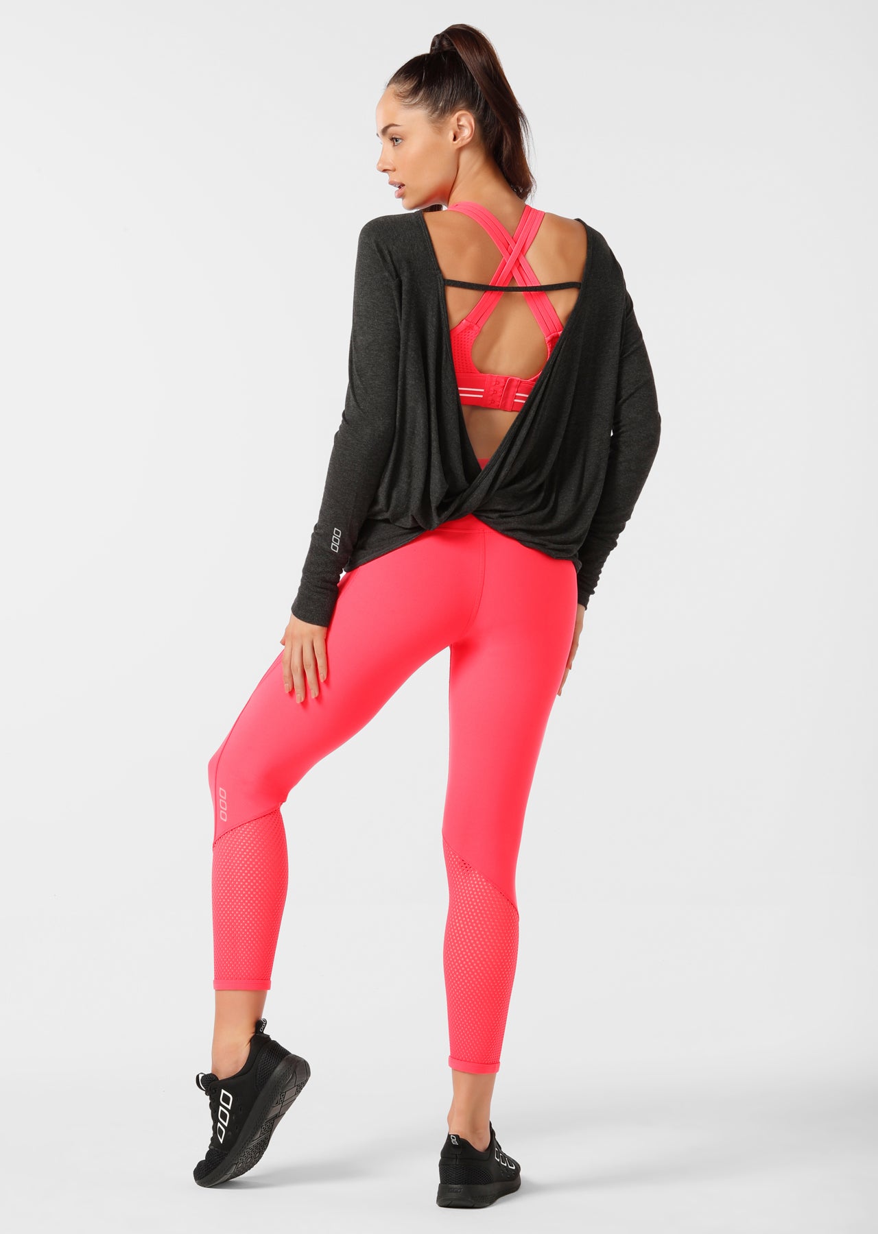 Lorna Jane Post Workout L/Slv Top - Char Marl